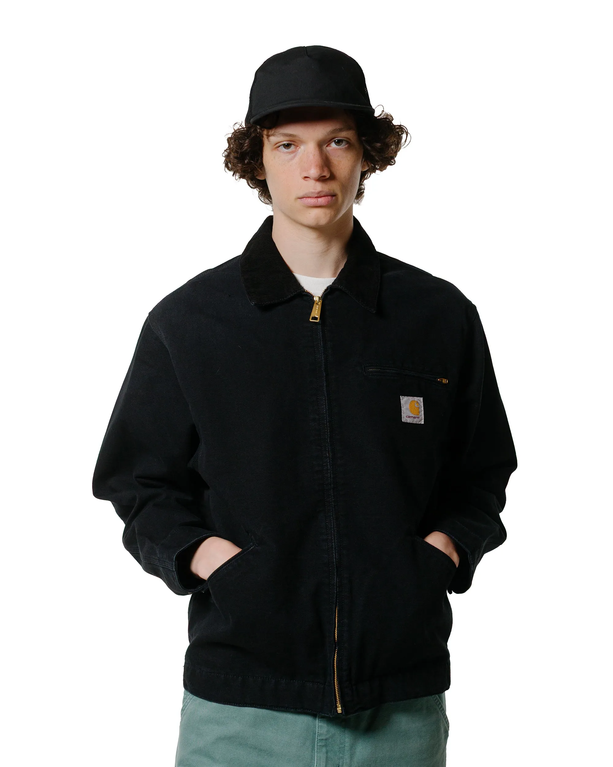 Carhartt W.I.P. OG Detroit Jacket Black/Black Aged Canvas sold by Lost & Found product image thumbnail 2