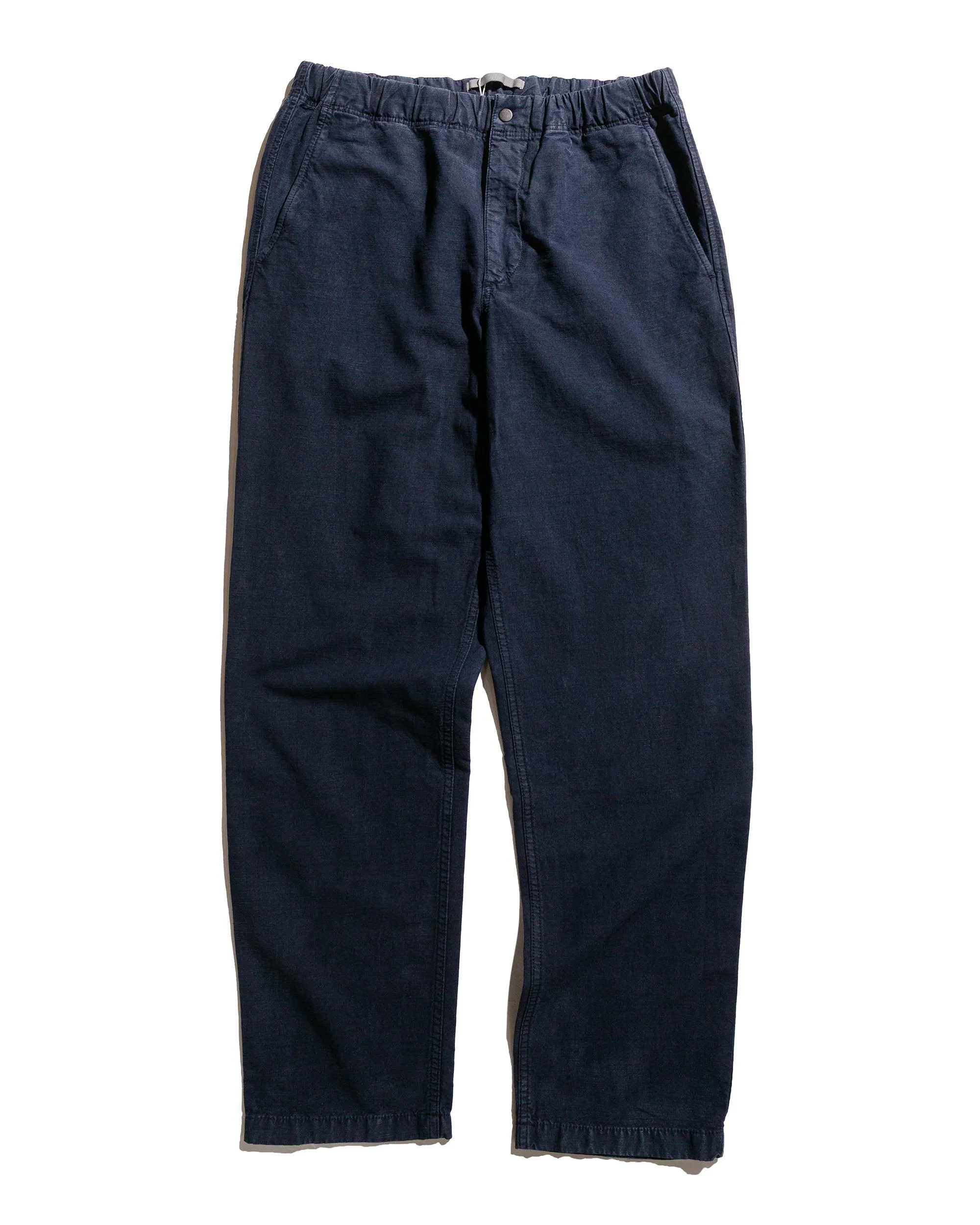 Norse Projects Ezra Relaxed Cotton Linen Trouser Dark Navy sold by Lost & Found
