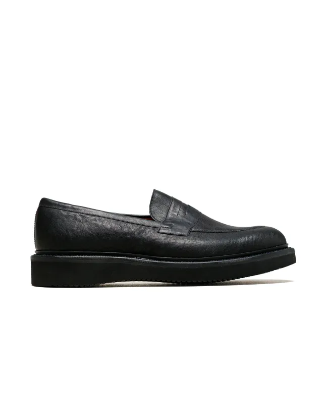Viberg Bristol Loafer Nero Washed Kangaroo sold by Lost & Found