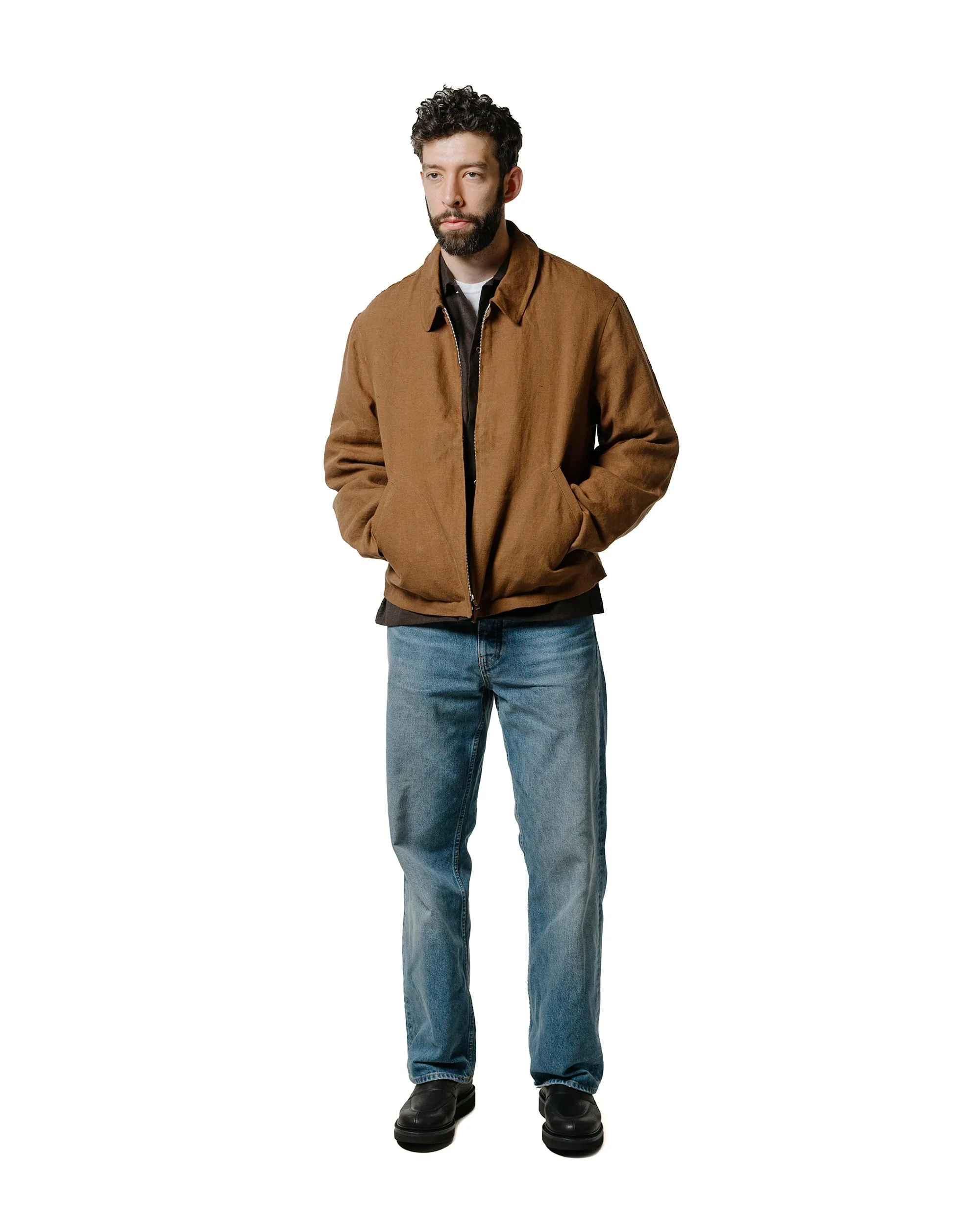 James Coward Site Jacket Brown Welterweight Belgian Linen sold by Lost & Found product image thumbnail 4