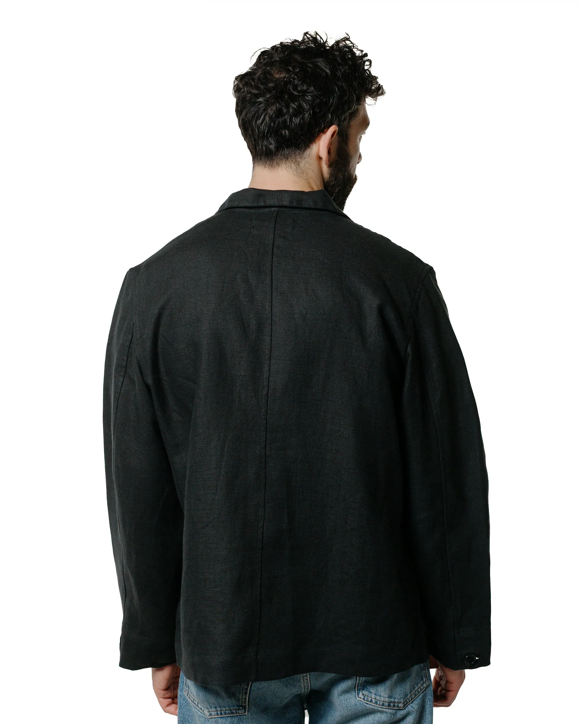 James Coward Transport Shirt Black Welterweight Belgian Linen sold by Lost & Found product image thumbnail 3