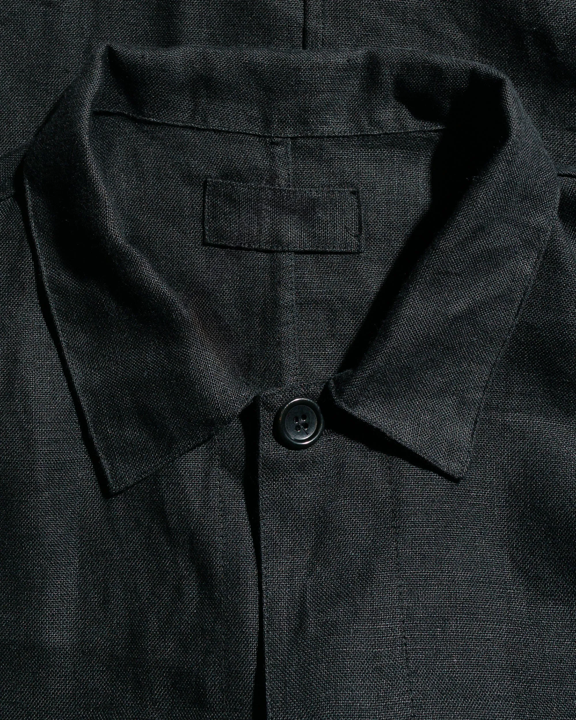 James Coward Transport Shirt Black Welterweight Belgian Linen sold by Lost & Found product image thumbnail 5