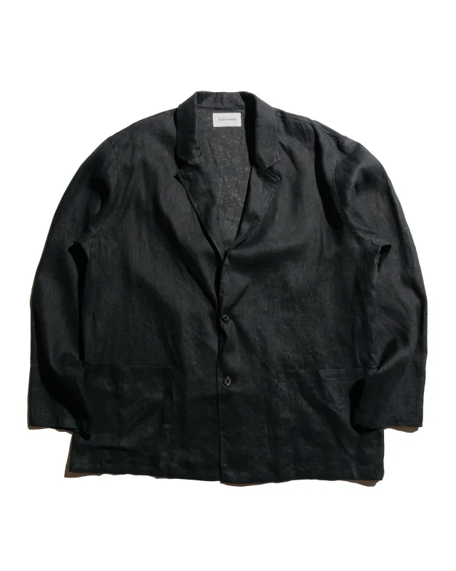 MARKAWARE Shirt Jacket Hemp Shirting Black sold by Lost & Found
