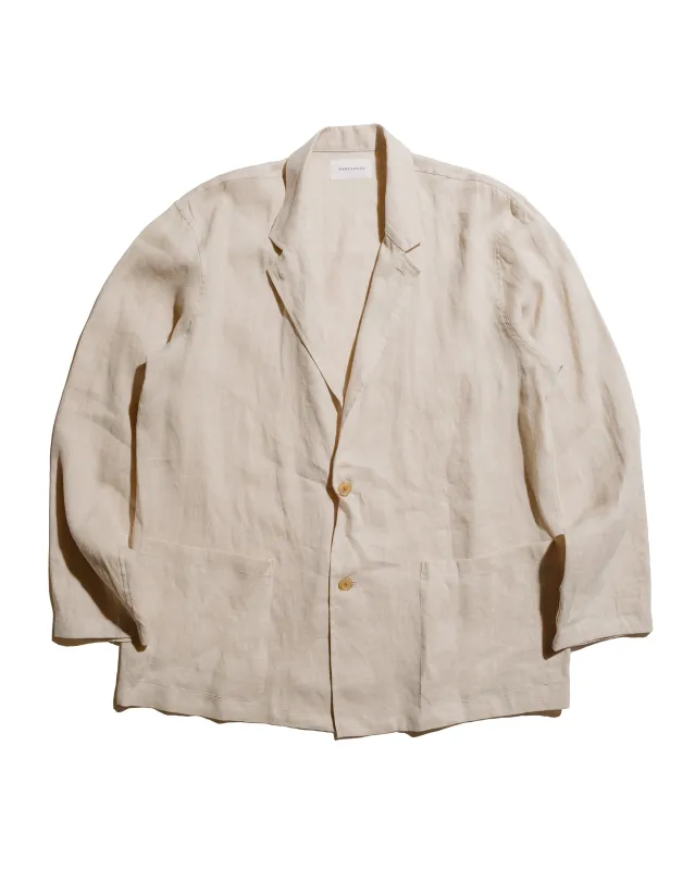 MARKAWARE Shirt Jacket Hemp Shirting Taupe sold by Lost & Found