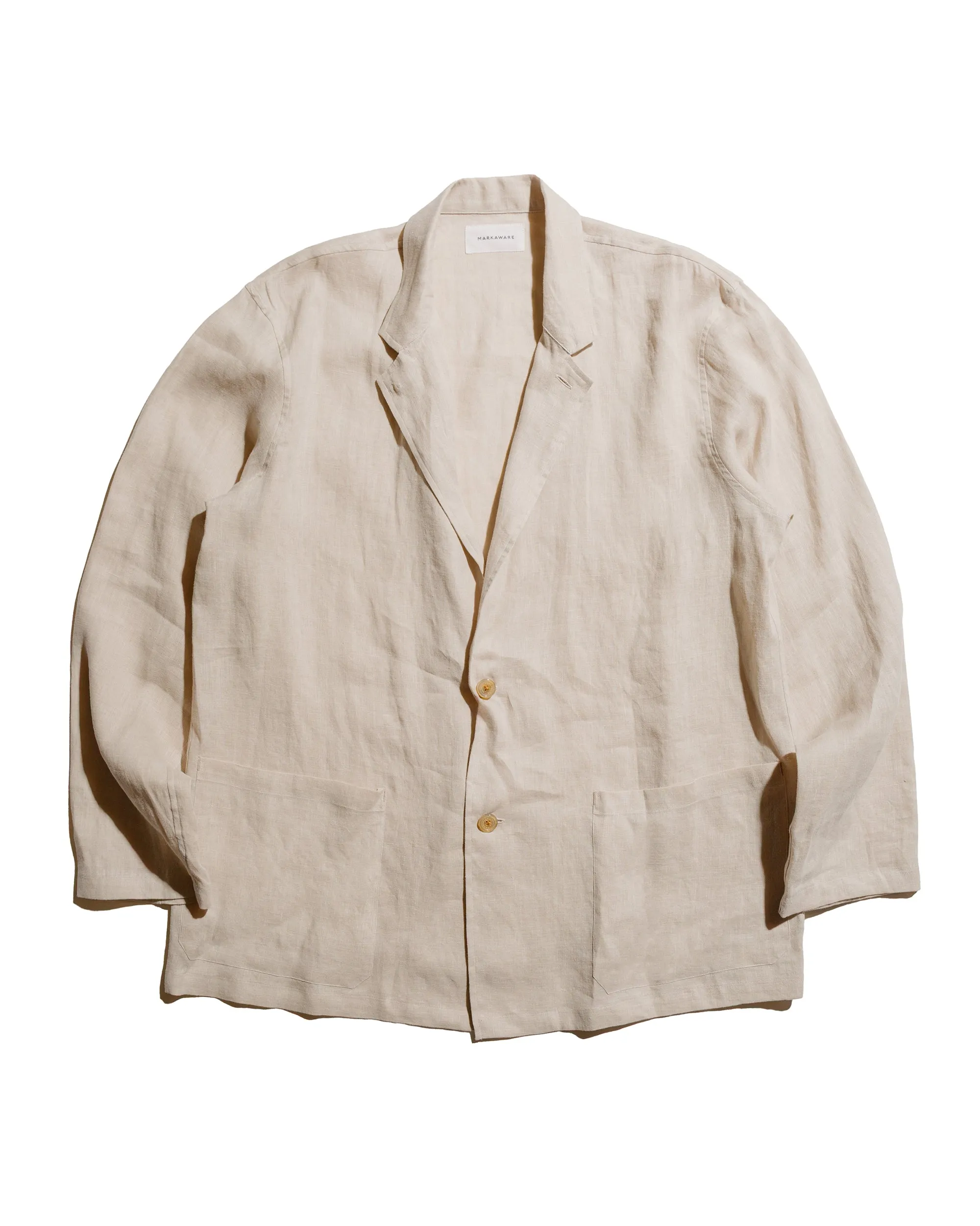 MARKAWARE MARKAWARE Shirt Jacket Hemp Shirting Taupe | Parallel