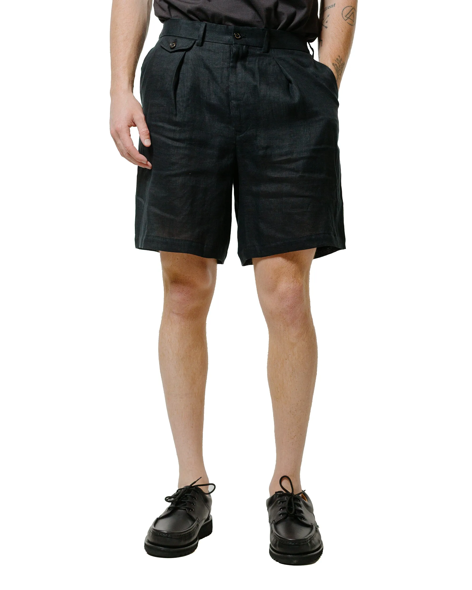 MARKAWARE Classic Fit Shorts Hemp Shirting Black sold by Lost & Found product image thumbnail 2