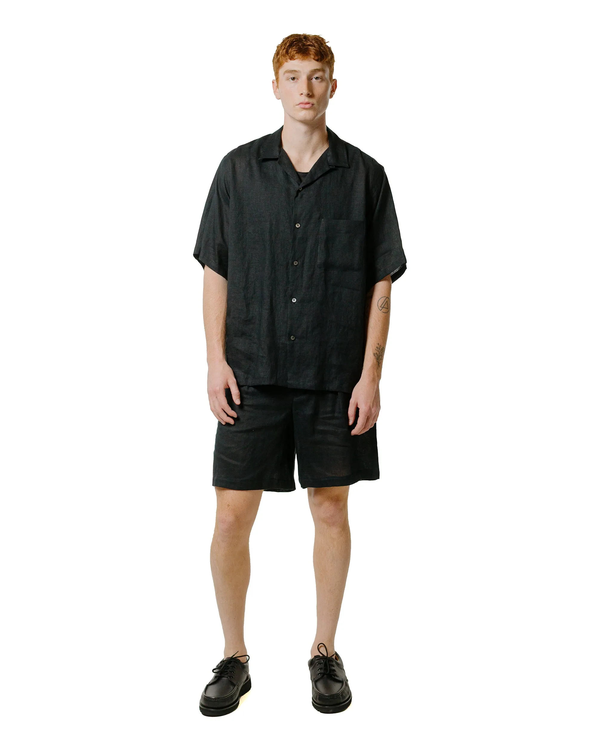 MARKAWARE Classic Fit Shorts Hemp Shirting Black sold by Lost & Found product image thumbnail 3