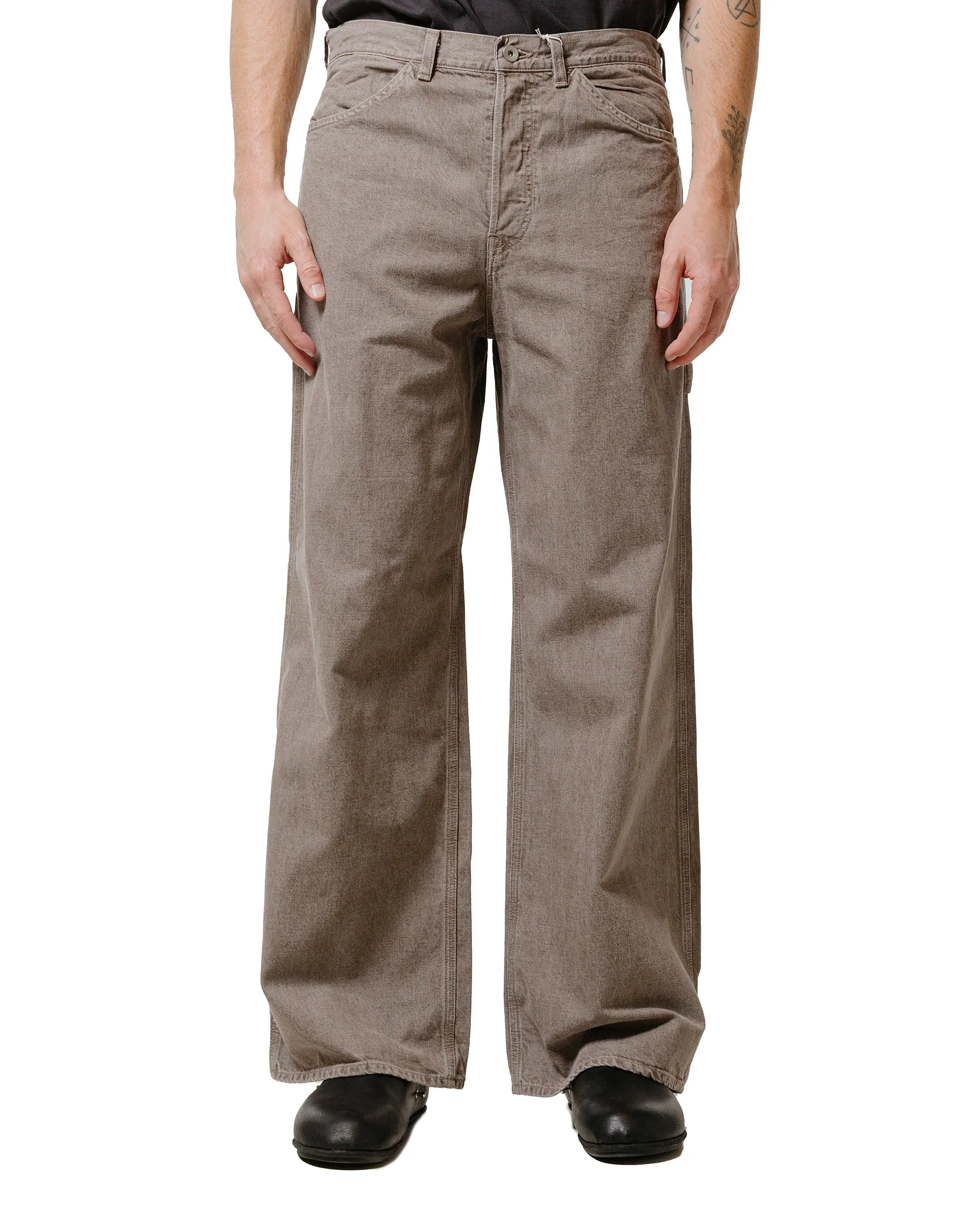 marka Wide Painter Pants Organic Cotton 10oz Denim Brown sold by Lost & Found product image thumbnail 2