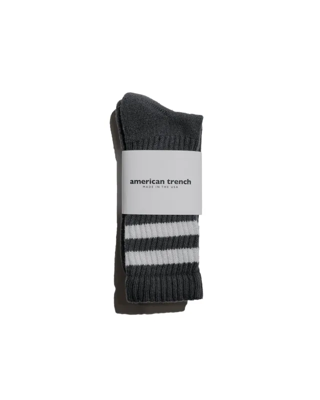 American Trench The Retro Double Stripe Dark Grey sold by Lost & Found
