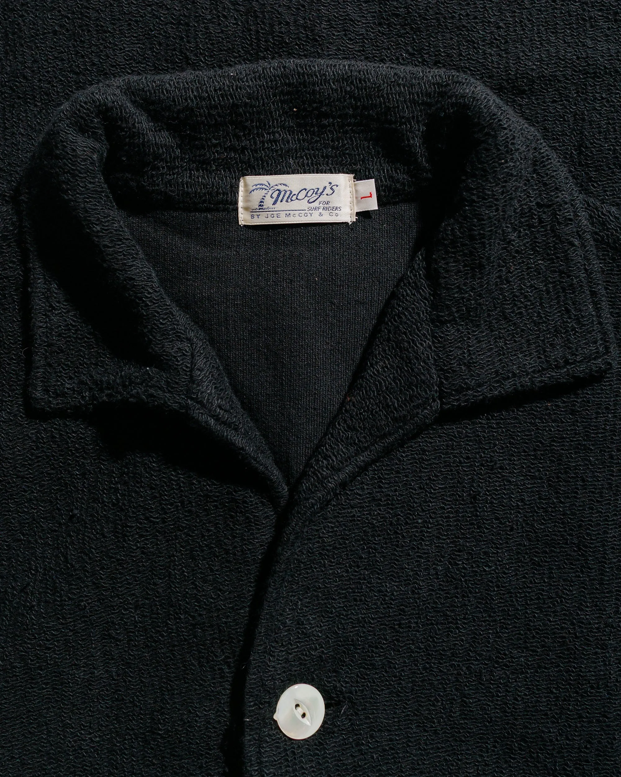 The Real McCoy's MC25001 Cotton Pile Beach Shirt Black sold by Lost & Found product image thumbnail 5