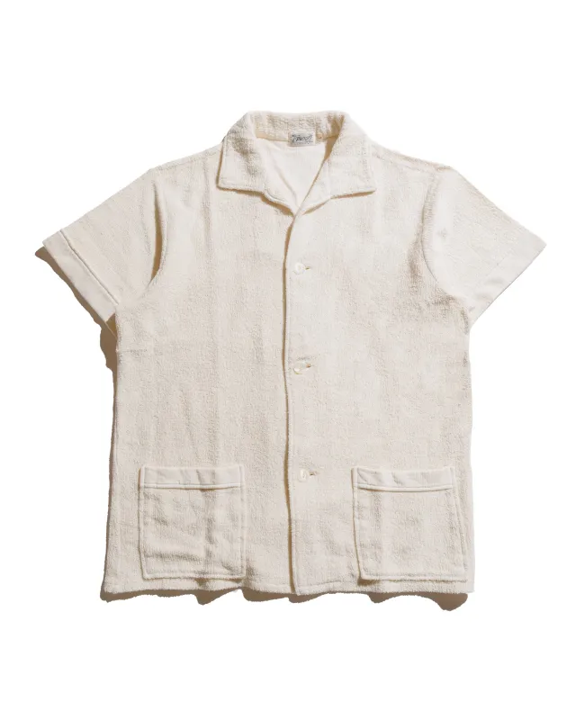 The Real McCoy's MC25001 Cotton Pile Beach Shirt Milk sold by Lost & Found