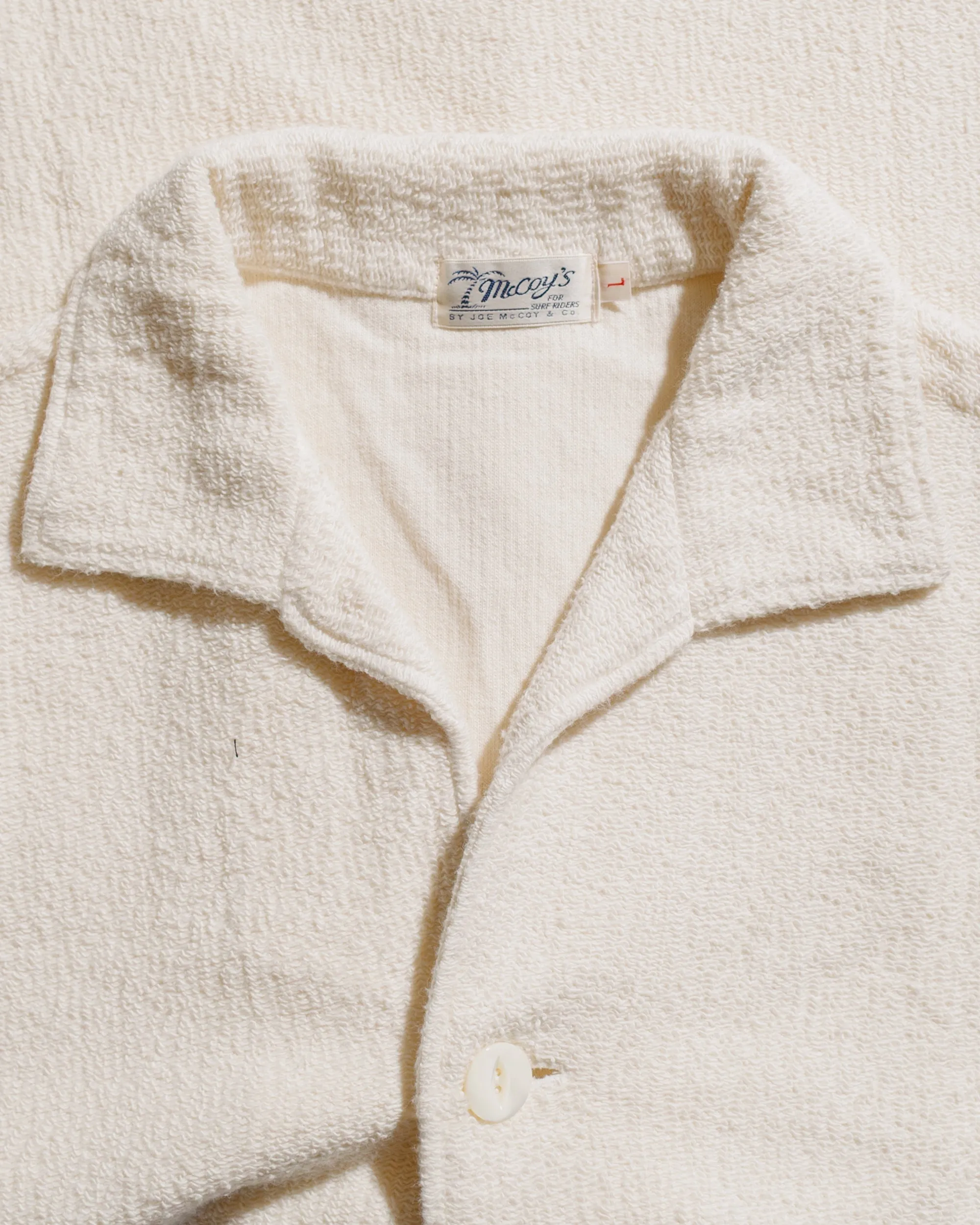 The Real McCoy's MC25001 Cotton Pile Beach Shirt Milk sold by Lost & Found product image thumbnail 5