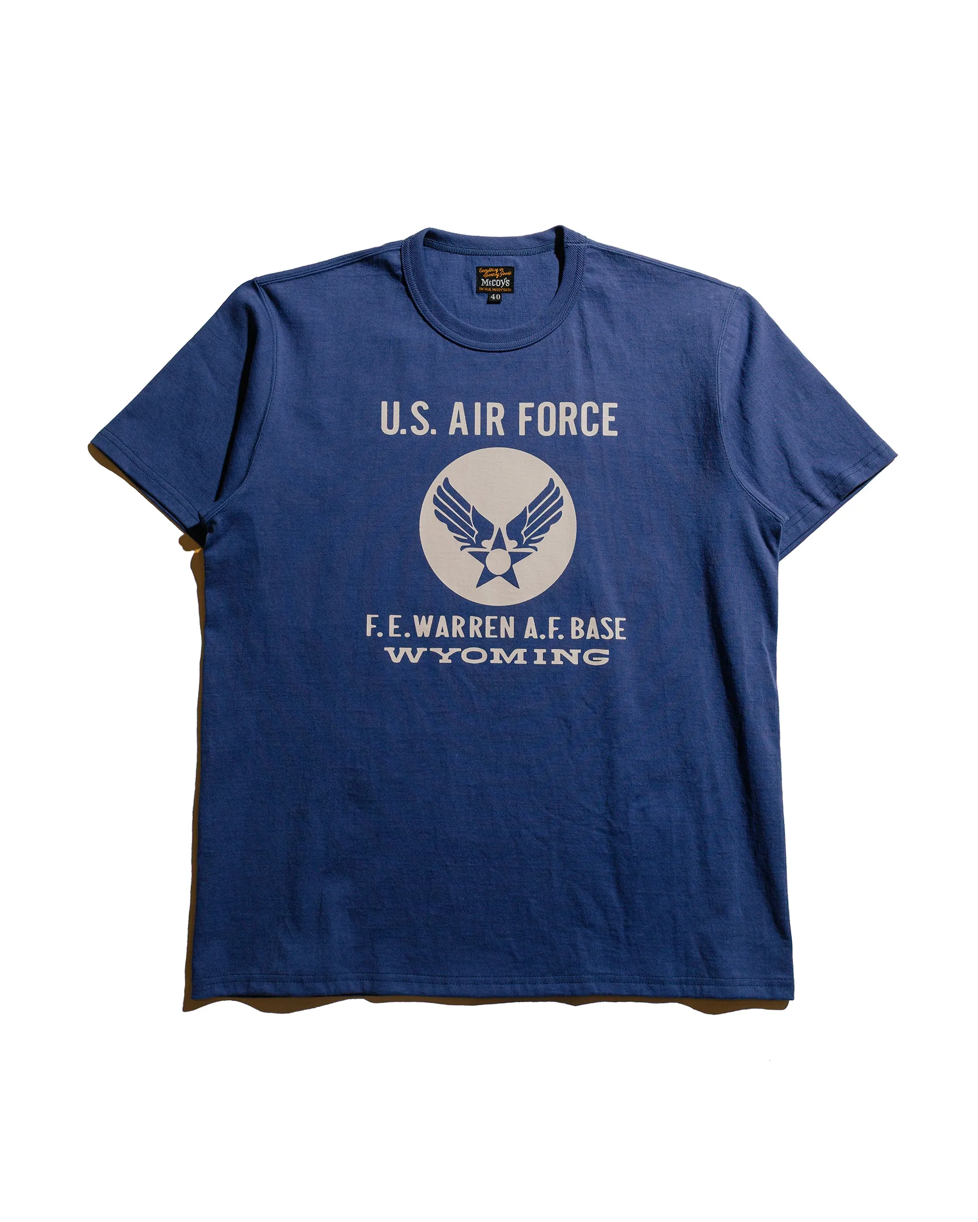 The Real McCoy's MC25007 Military Tee / F.E. Warren Base MQ Navy sold by Lost & Found