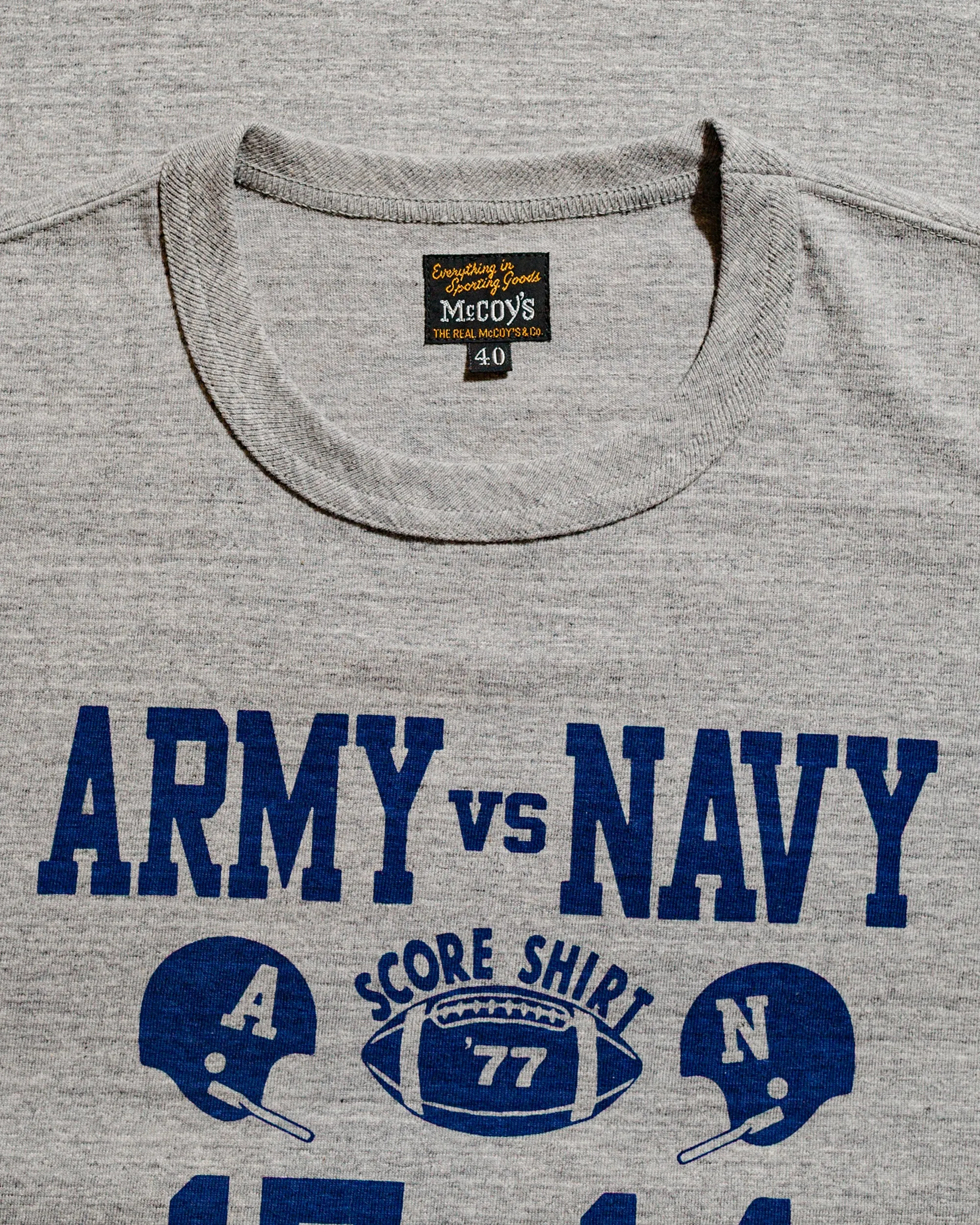 The Real McCoy's MC25011 Military Tee / Army Vs. Navy Gray sold by Lost & Found product image thumbnail 4