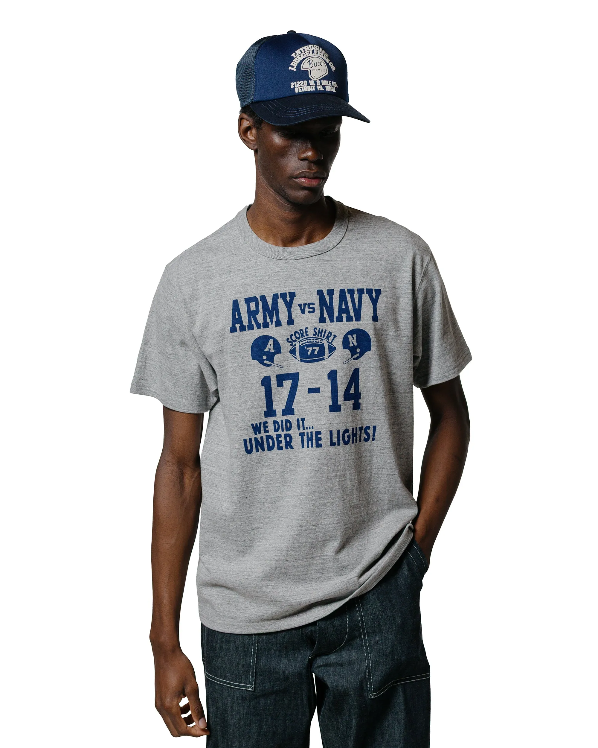 The Real McCoy's MC25011 Military Tee / Army Vs. Navy Gray sold by Lost & Found product image thumbnail 2