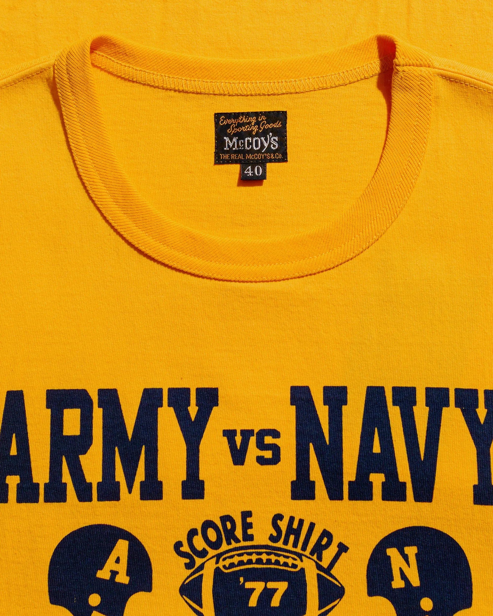 The Real McCoy's MC25011 Military Tee / Army Vs. Navy Yellow sold by Lost & Found product image thumbnail 4