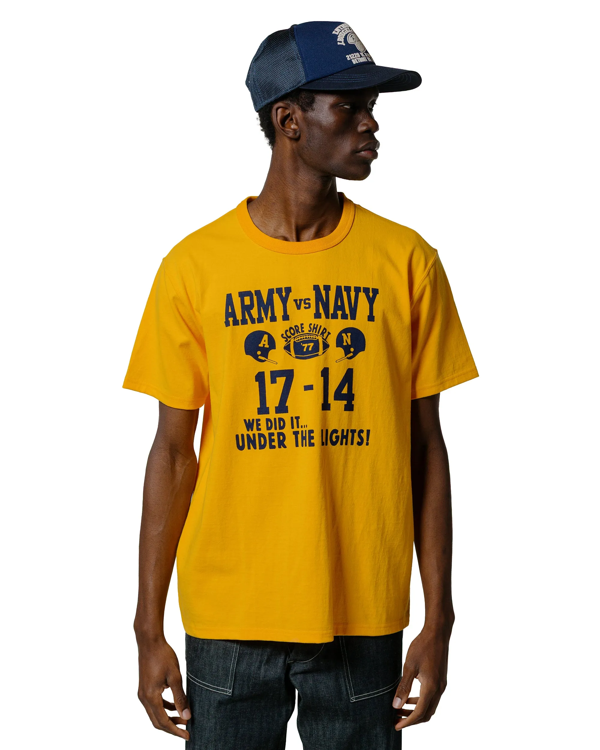 The Real McCoy's MC25011 Military Tee / Army Vs. Navy Yellow sold by Lost & Found product image thumbnail 2