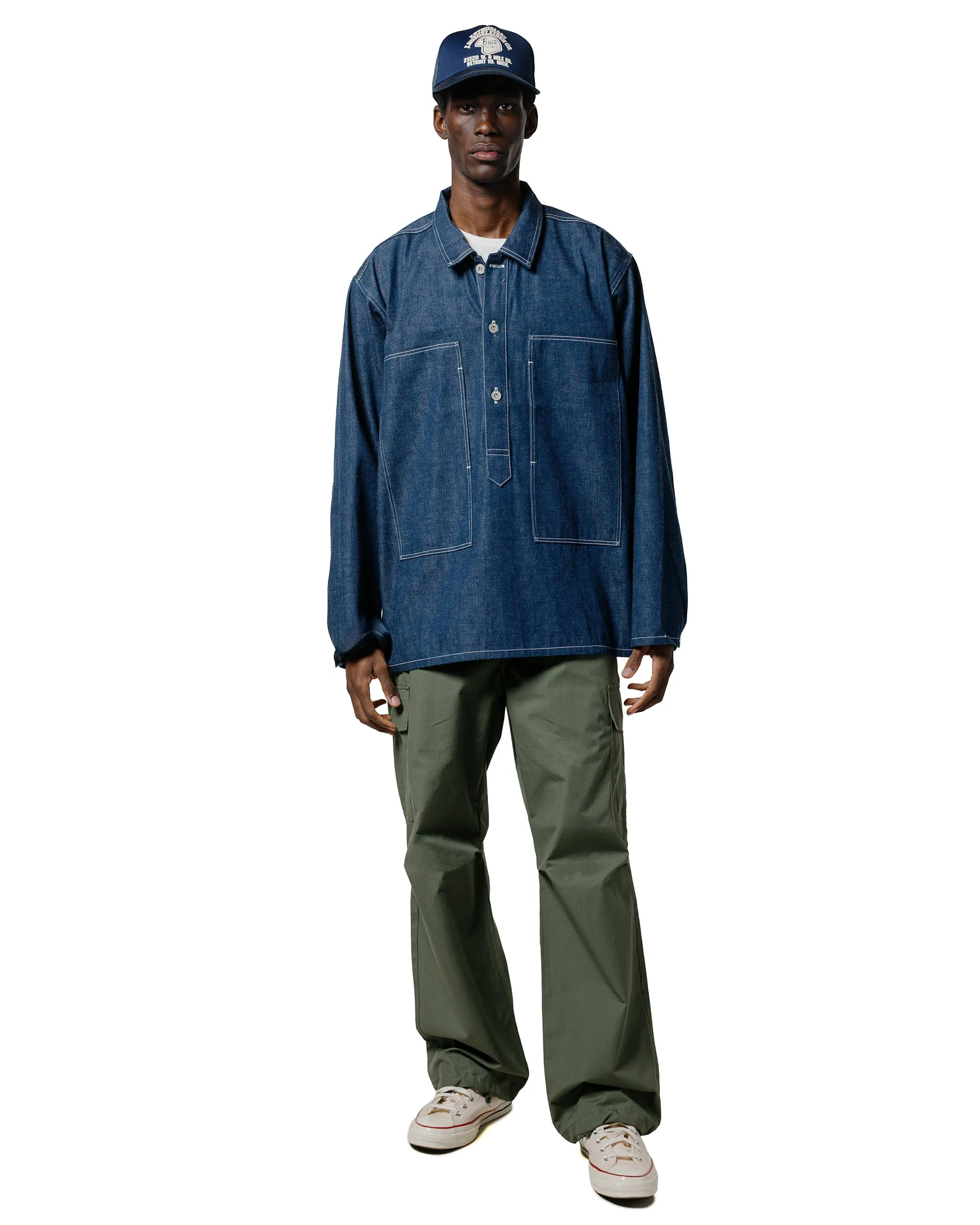 The Real McCoy's MJ25005 Jumper, Working, Denim, Blue Indigo sold by Lost & Found product image thumbnail 4