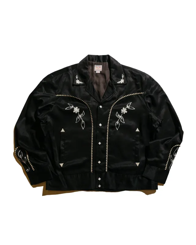 The Real McCoy's MJ25009 Embroidered Rayon Western Jacket Black sold by Lost & Found