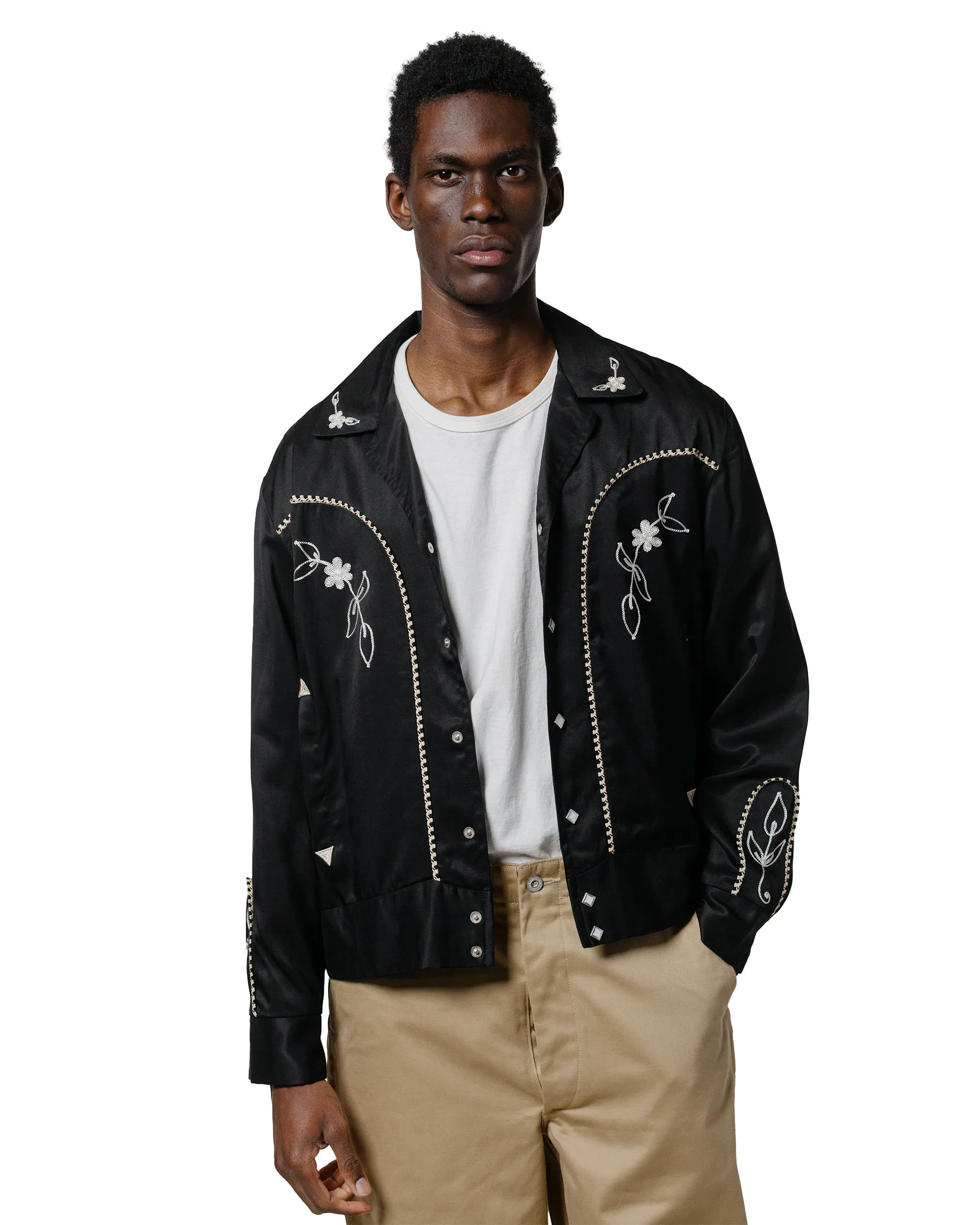 The Real McCoy's MJ25009 Embroidered Rayon Western Jacket Black sold by Lost & Found product image thumbnail 2