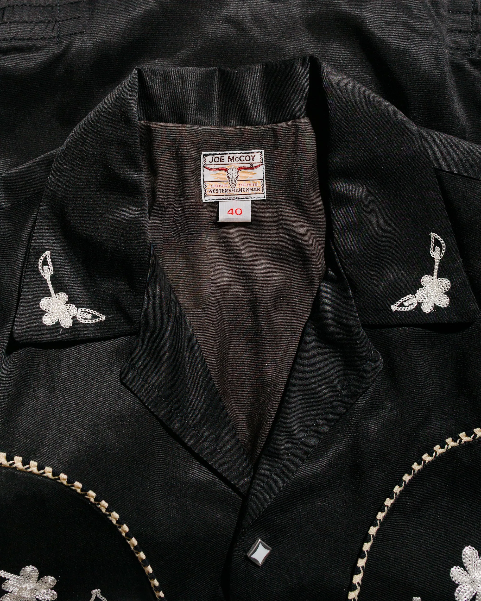 The Real McCoy's MJ25009 Embroidered Rayon Western Jacket Black sold by Lost & Found product image thumbnail 5