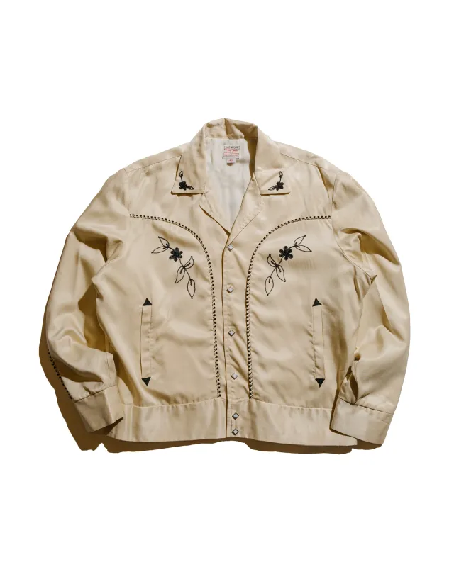 The Real McCoy's MJ25009 Embroidered Rayon Western Jacket Ecru sold by Lost & Found