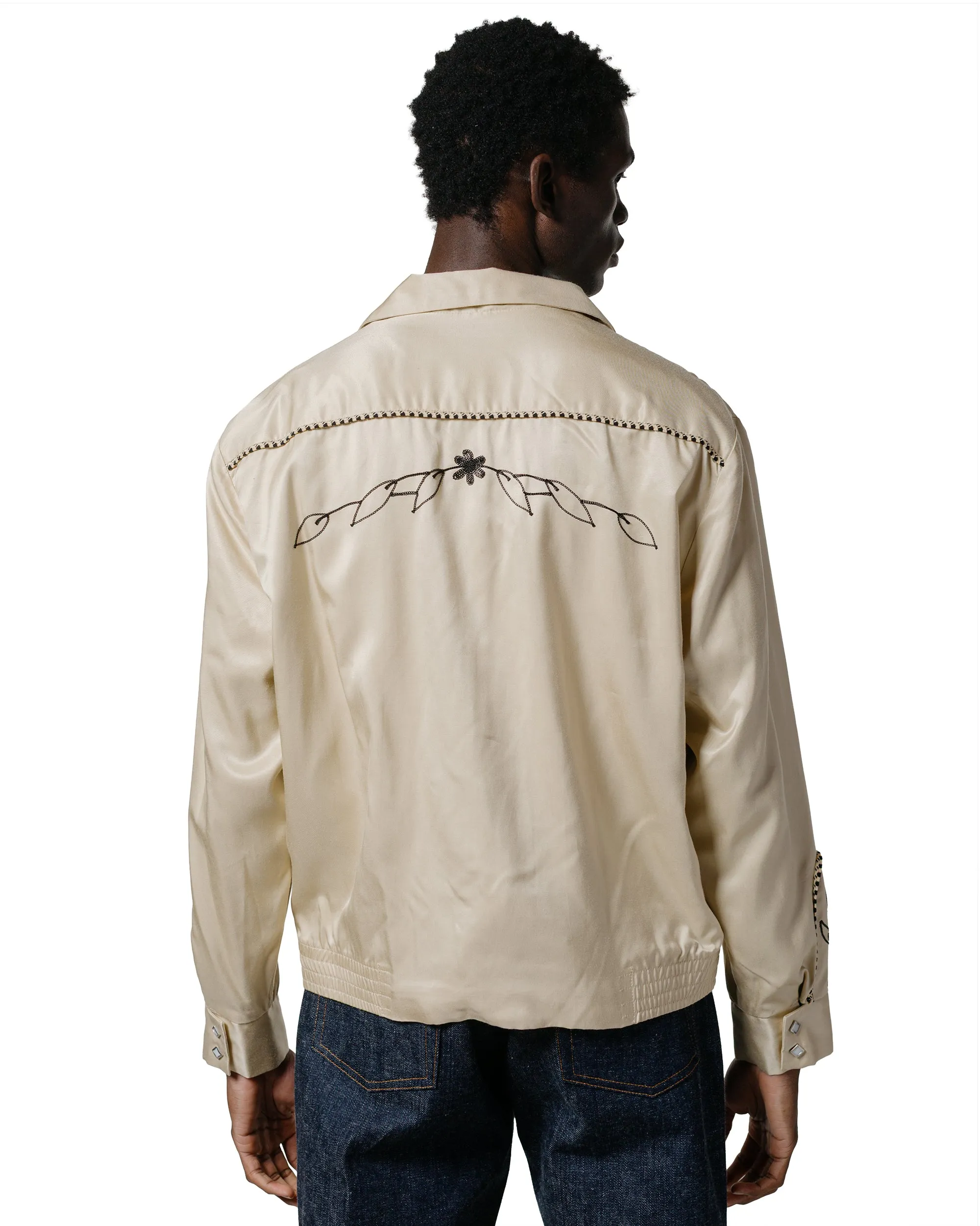 The Real McCoy's MJ25009 Embroidered Rayon Western Jacket Ecru sold by Lost & Found product image thumbnail 3