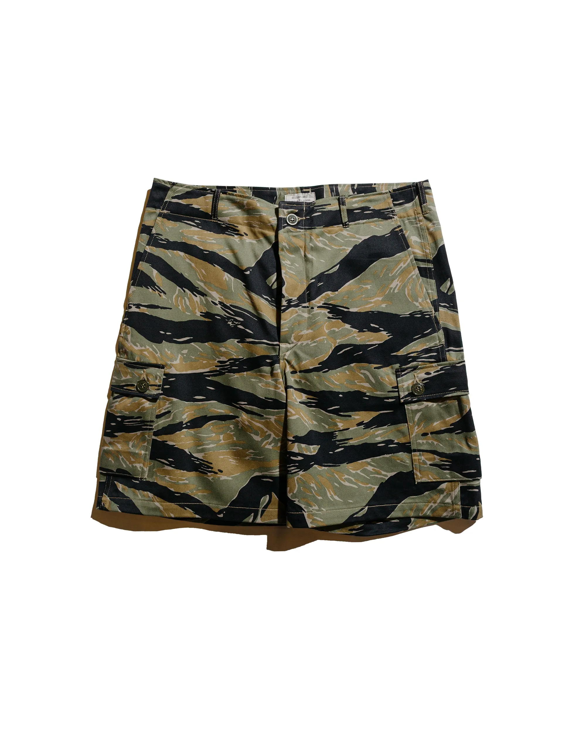 The Real McCoy's MP25004 Tiger Camouflage Shorts / Tadpole Green sold by Lost & Found