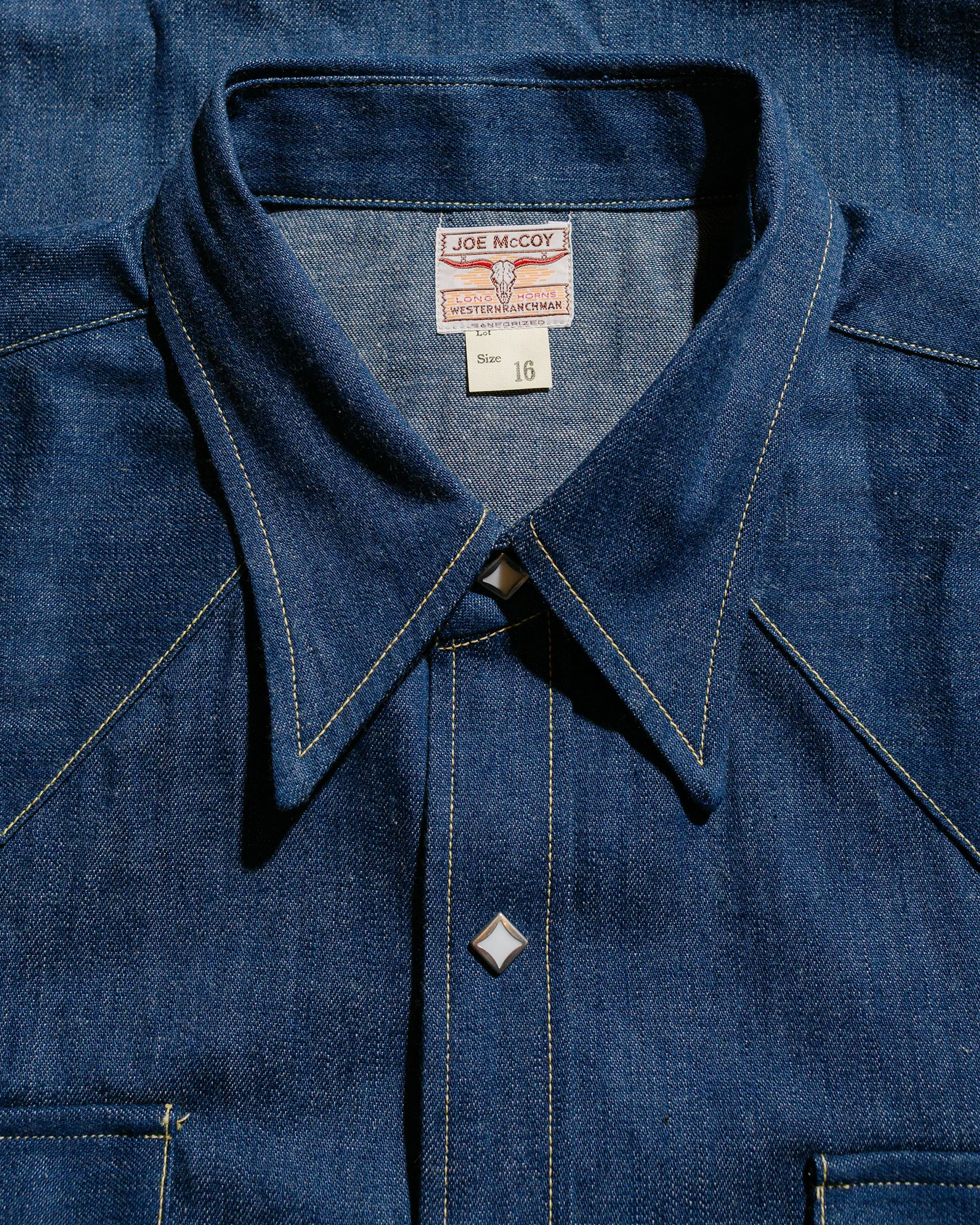 The Real McCoy's MS22003 Denim Western Shirt / Sawtooth Indigo sold by Lost & Found product image thumbnail 5