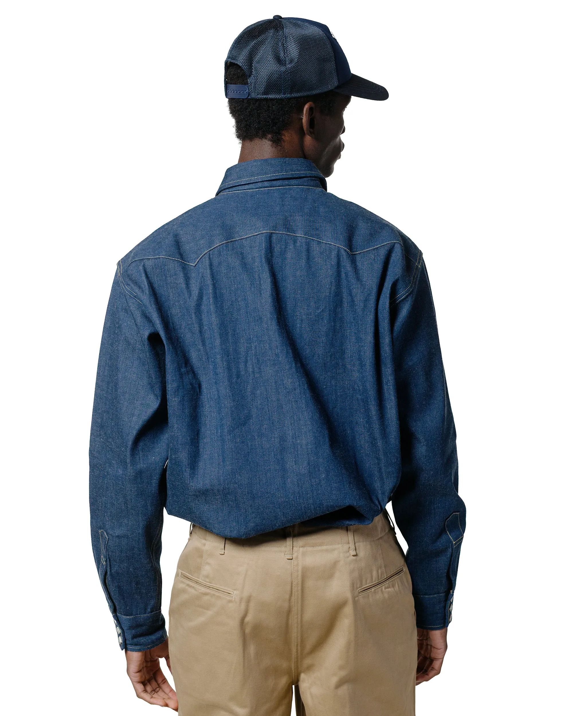 The Real McCoy's MS22003 Denim Western Shirt / Sawtooth Indigo sold by Lost & Found product image thumbnail 3