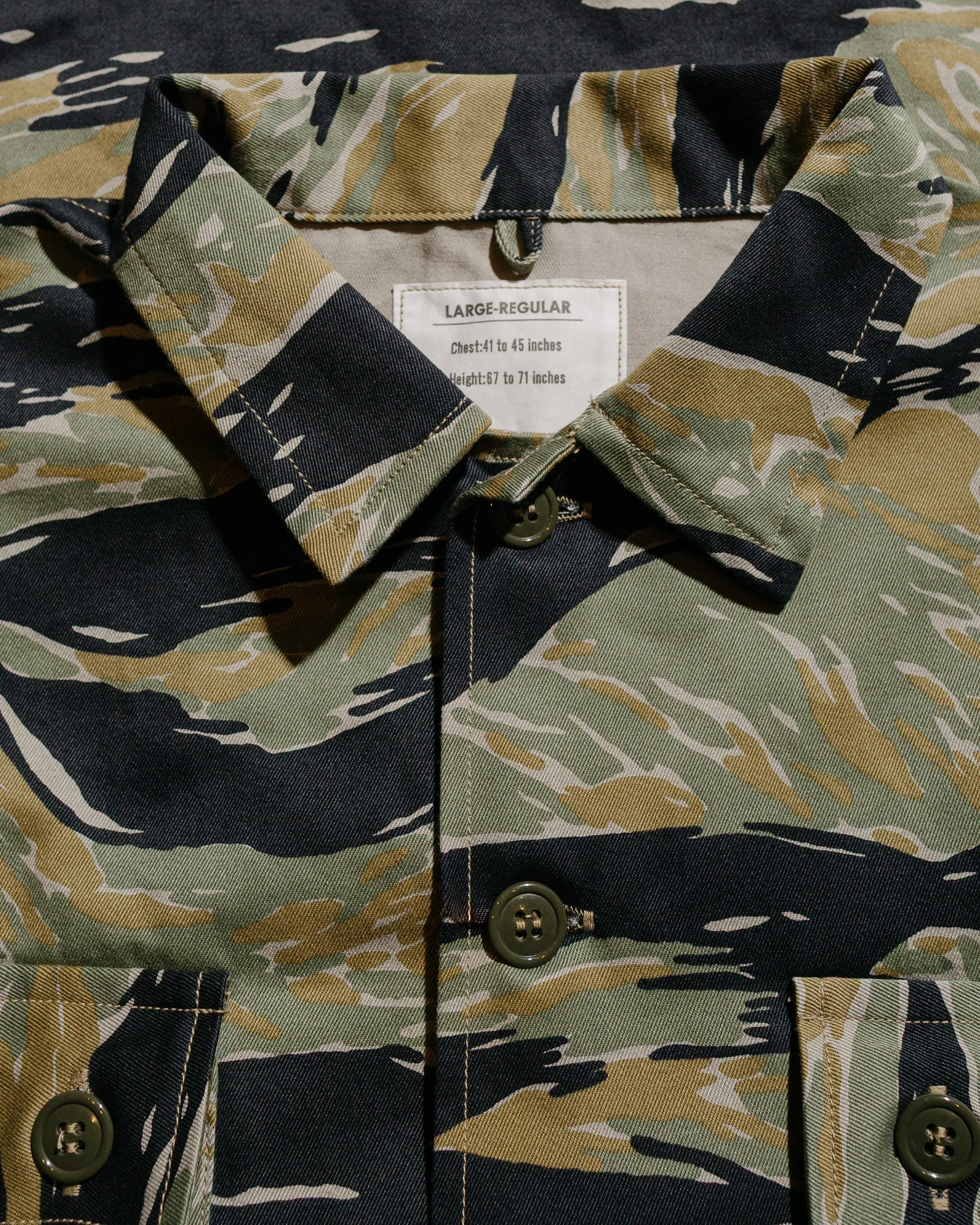 The Real McCoy's MS25001 Tiger Camouflage Shirt / Tadpole Green sold by Lost & Found product image thumbnail 5