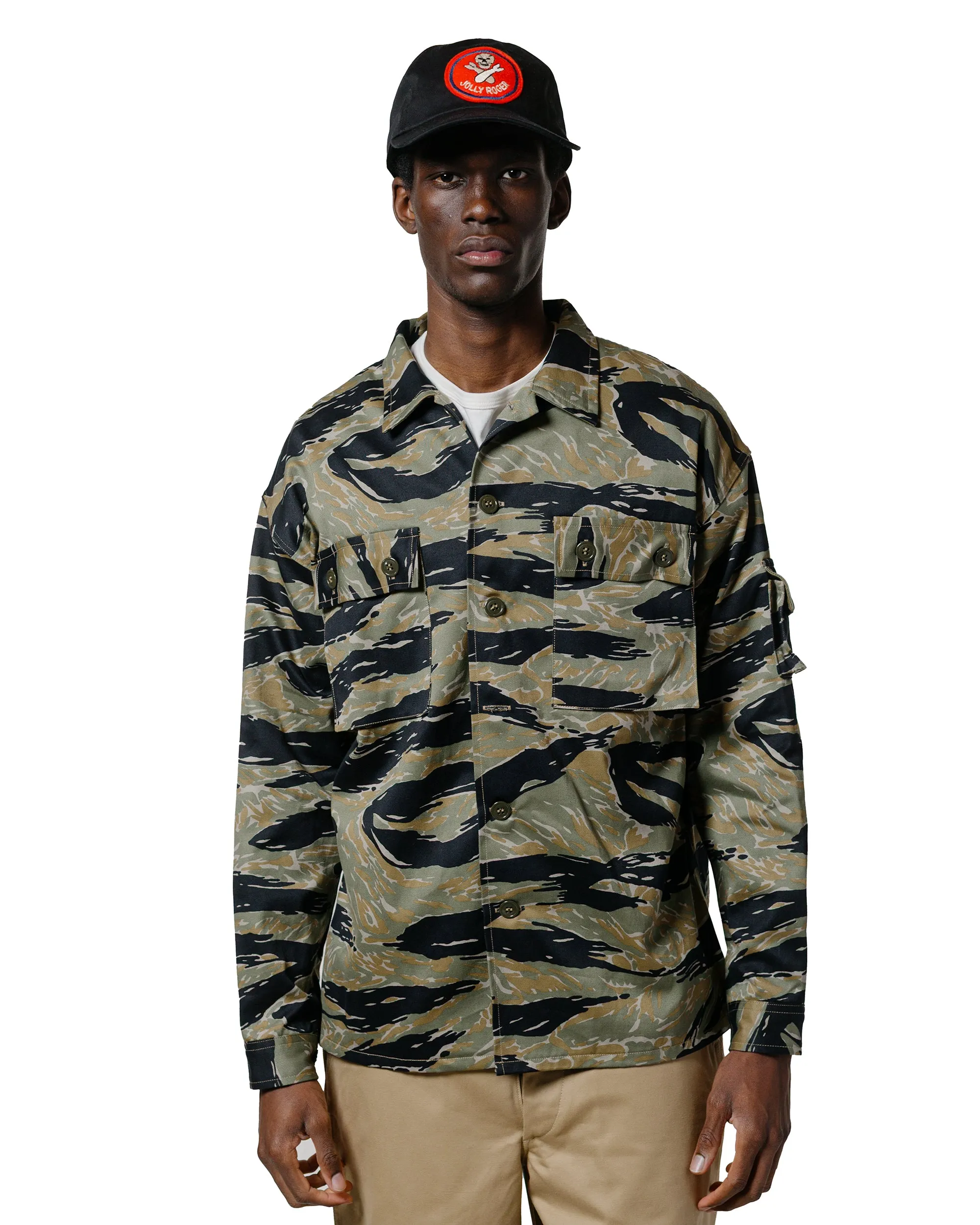 The Real McCoy's MS25001 Tiger Camouflage Shirt / Tadpole Green sold by Lost & Found product image thumbnail 2