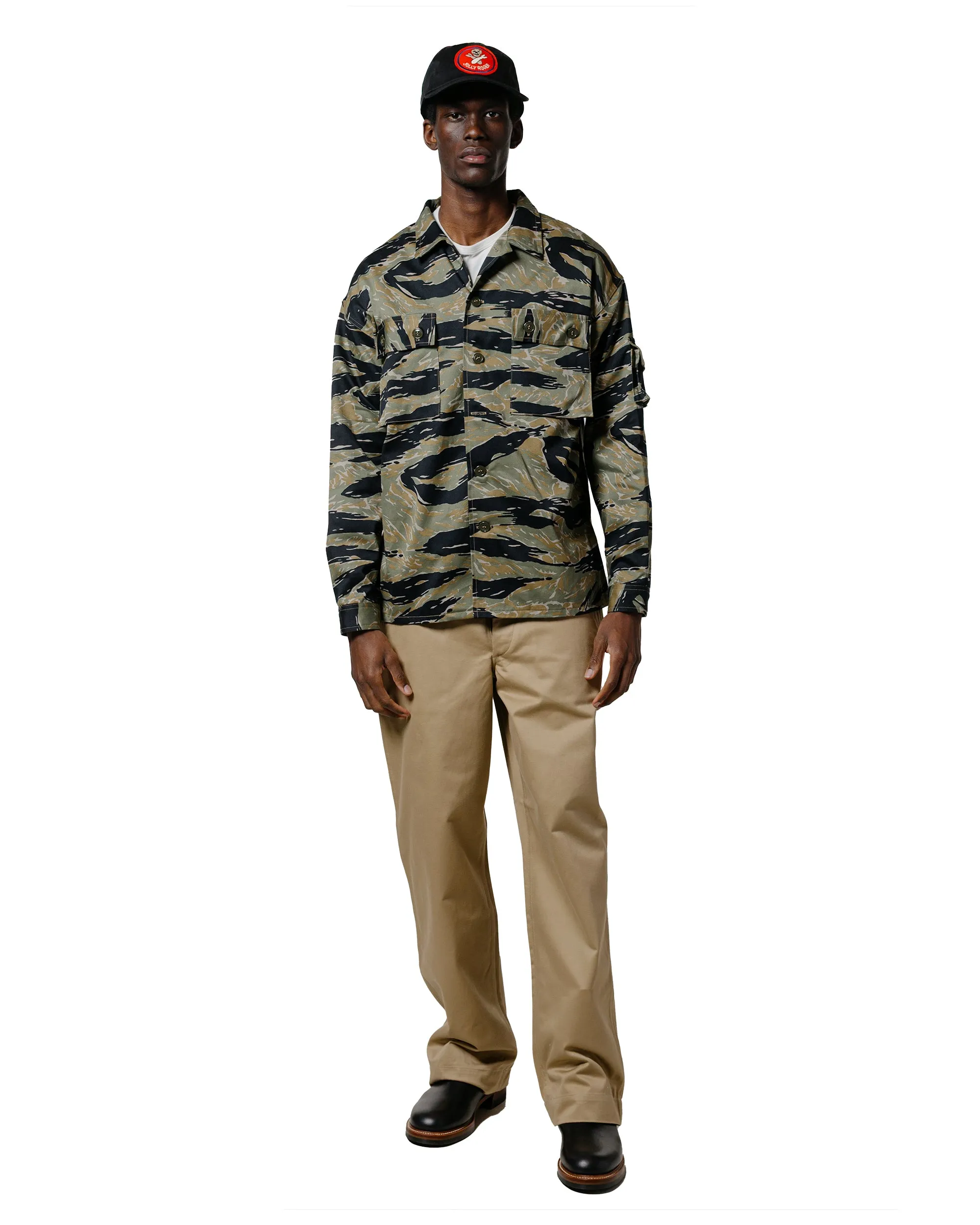 The Real McCoy's MS25001 Tiger Camouflage Shirt / Tadpole Green sold by Lost & Found product image thumbnail 4