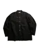 The Real McCoy's MS25010 Joe McCoy Panama Shirt L/S Black sold by Lost & Found