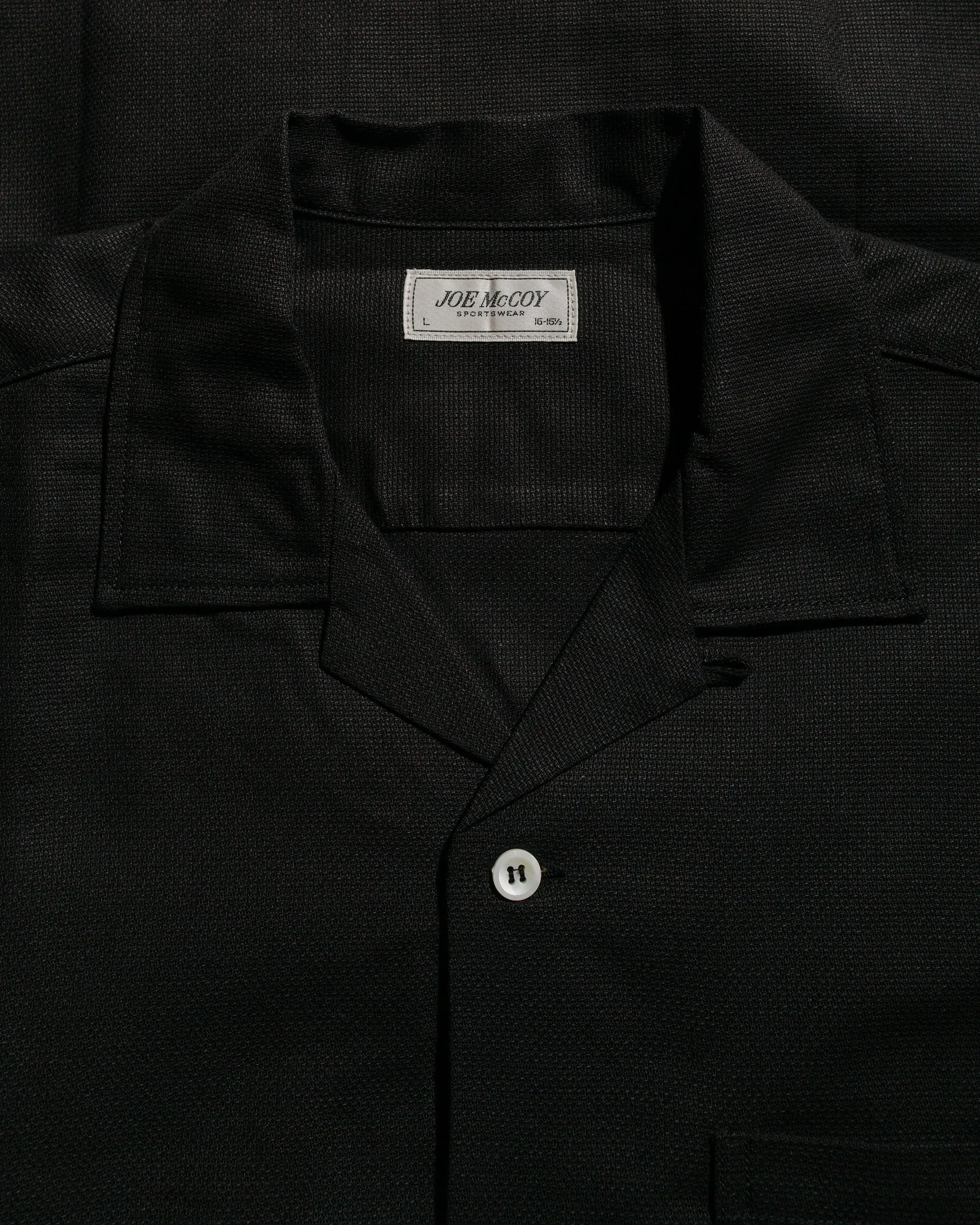 The Real McCoy's MS25011 Joe McCoy Panama Shirt S/S Black sold by Lost & Found product image thumbnail 5