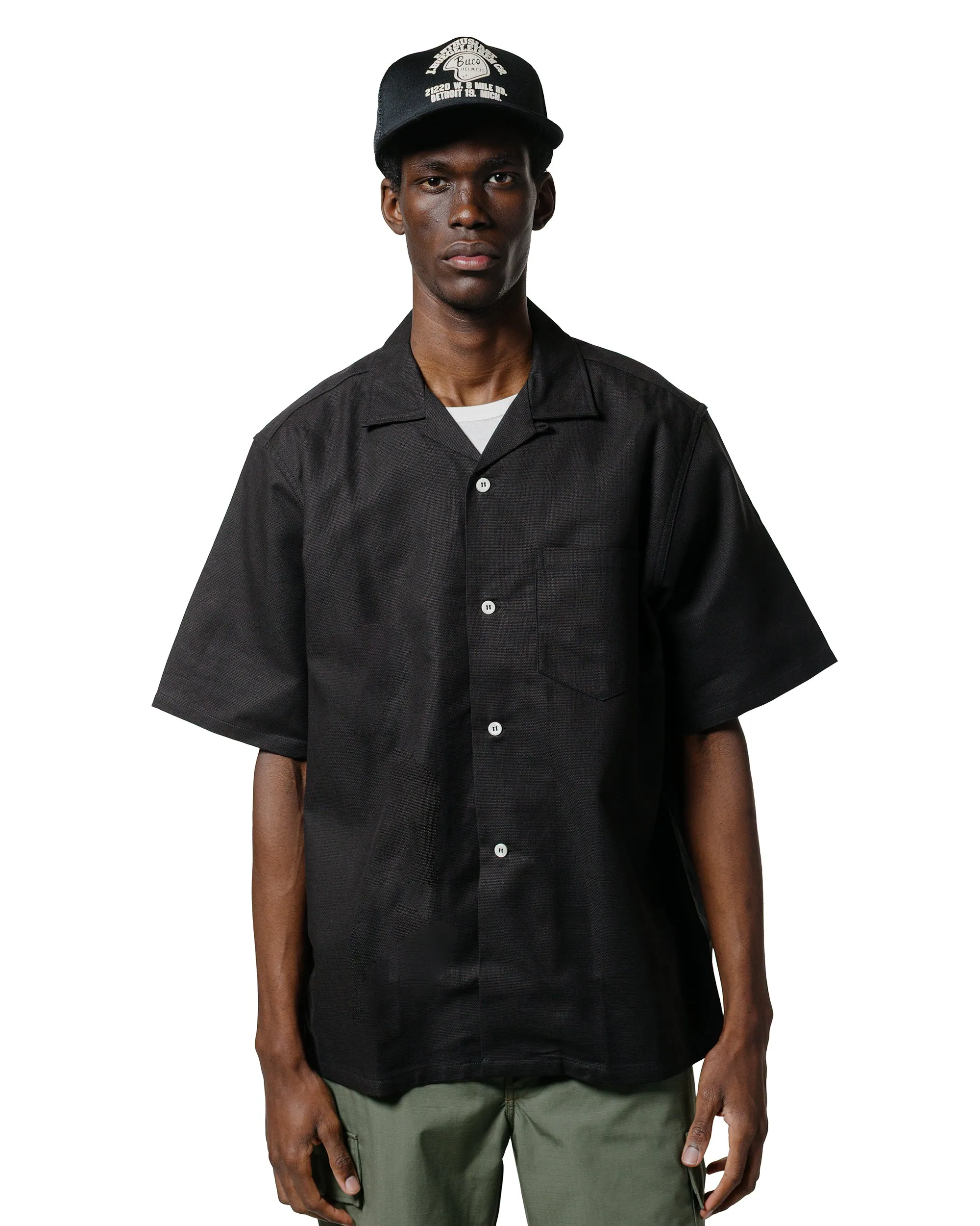 The Real McCoy's MS25011 Joe McCoy Panama Shirt S/S Black sold by Lost & Found product image thumbnail 2