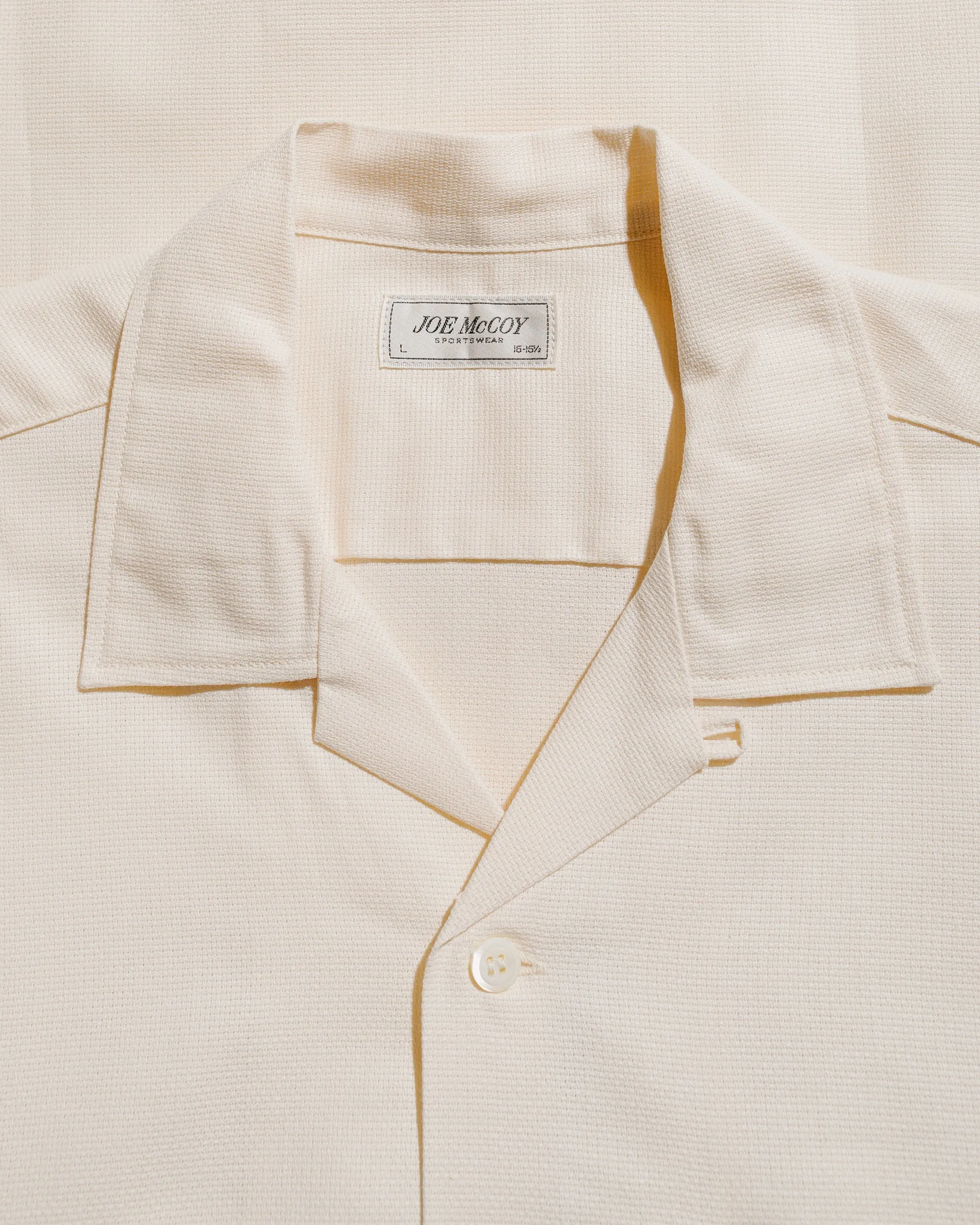 The Real McCoy's MS25011 Joe McCoy Panama Shirt S/S Milk sold by Lost & Found product image thumbnail 5