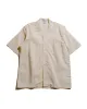 The Real McCoy's MS25011 Joe McCoy Panama Shirt S/S Milk sold by Lost & Found