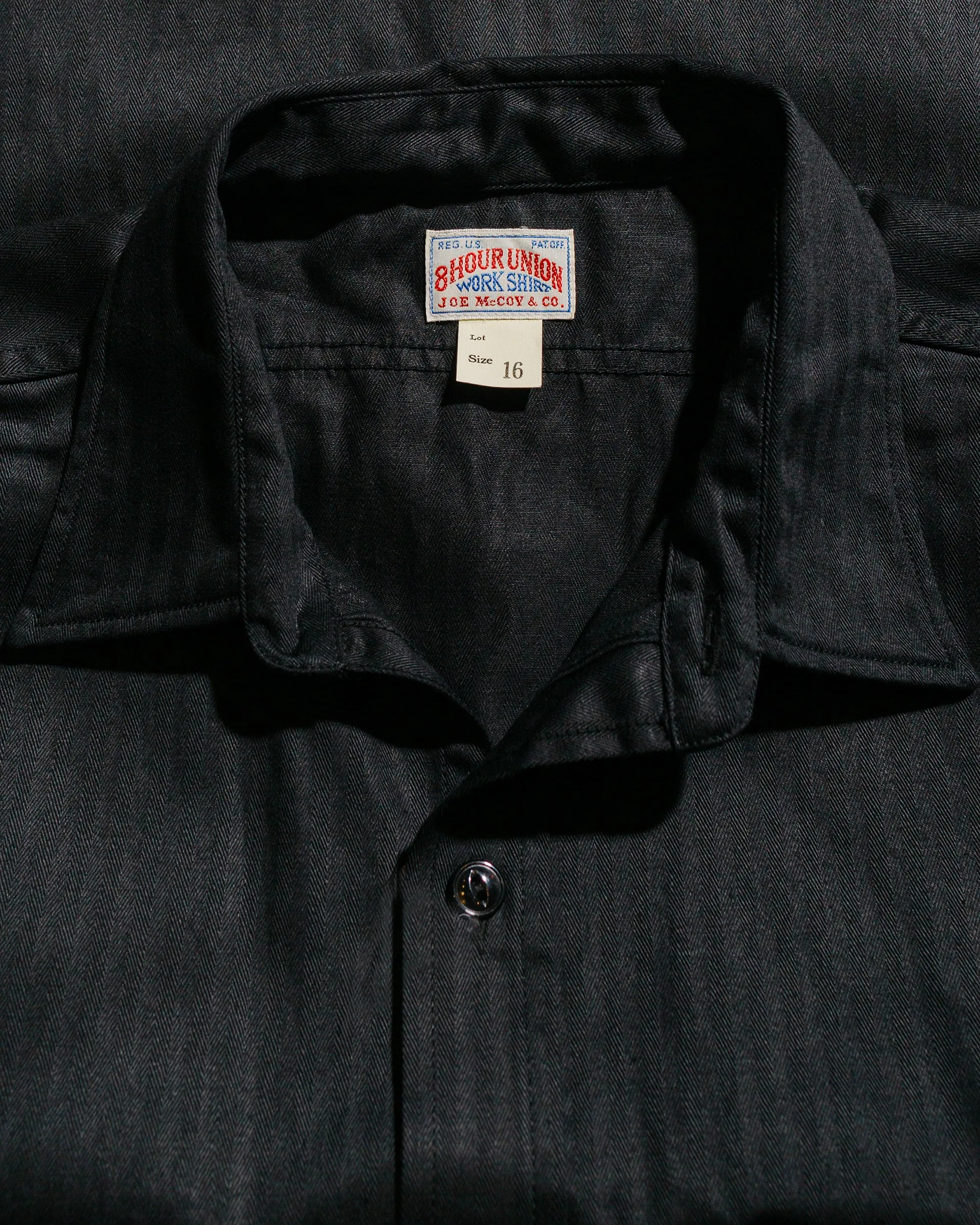The Real McCoy's MS25013 8HU HBT Work Shirt S/S Black sold by Lost & Found product image thumbnail 5