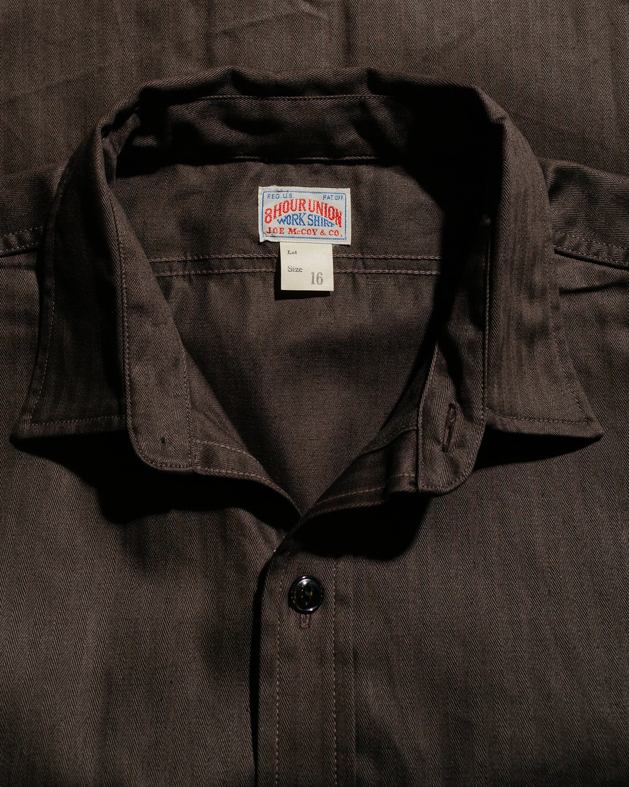 The Real McCoy's MS25013 8HU HBT Work Shirt S/S Steel sold by Lost & Found product image thumbnail 5