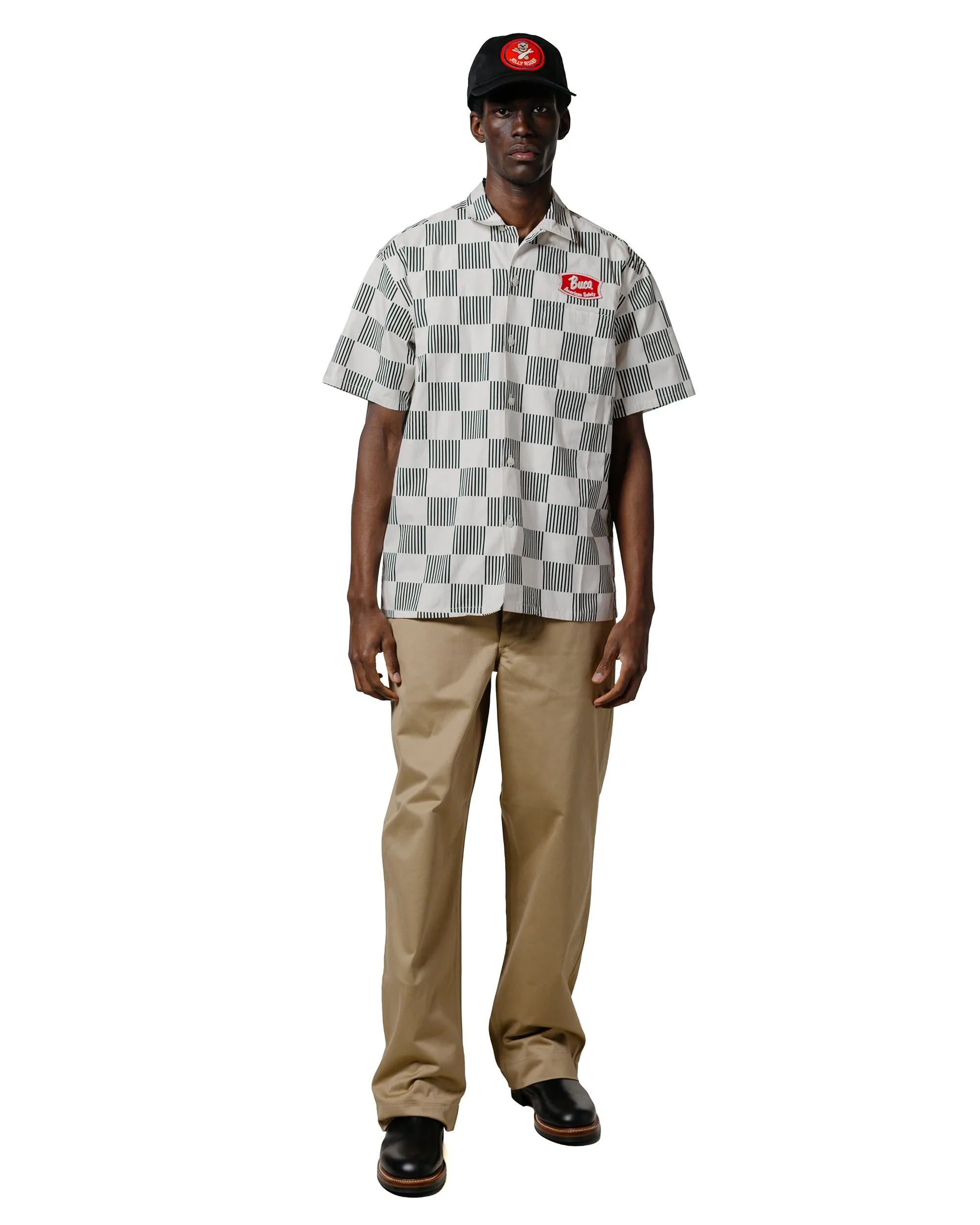 The Real McCoy's BS25002 Buco Striped-Checkered Shirt White/Black sold by Lost & Found product image thumbnail 4