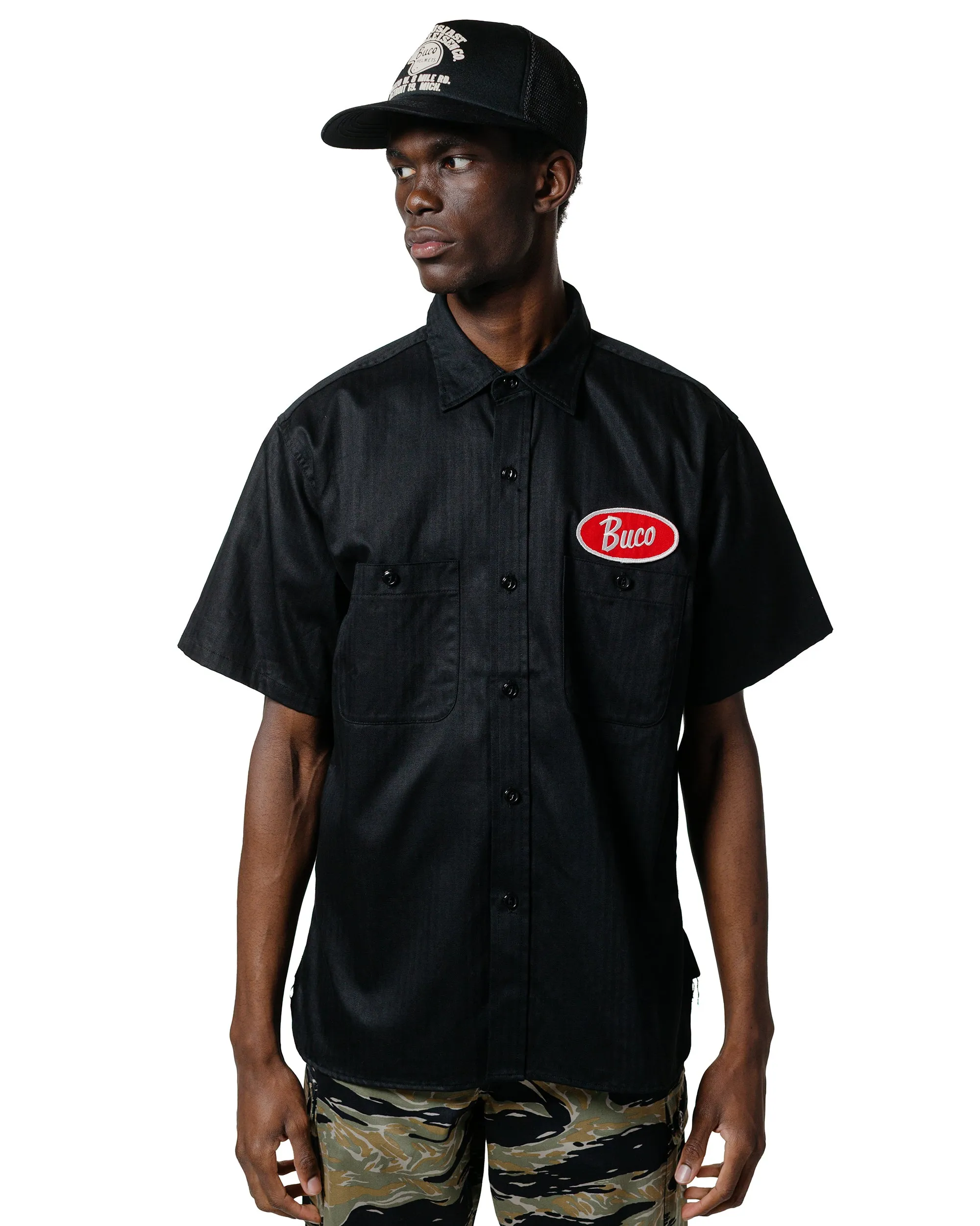 The Real McCoy's BS25001 Buco Workshirt S/S Culver City Black sold by Lost & Found product image thumbnail 2