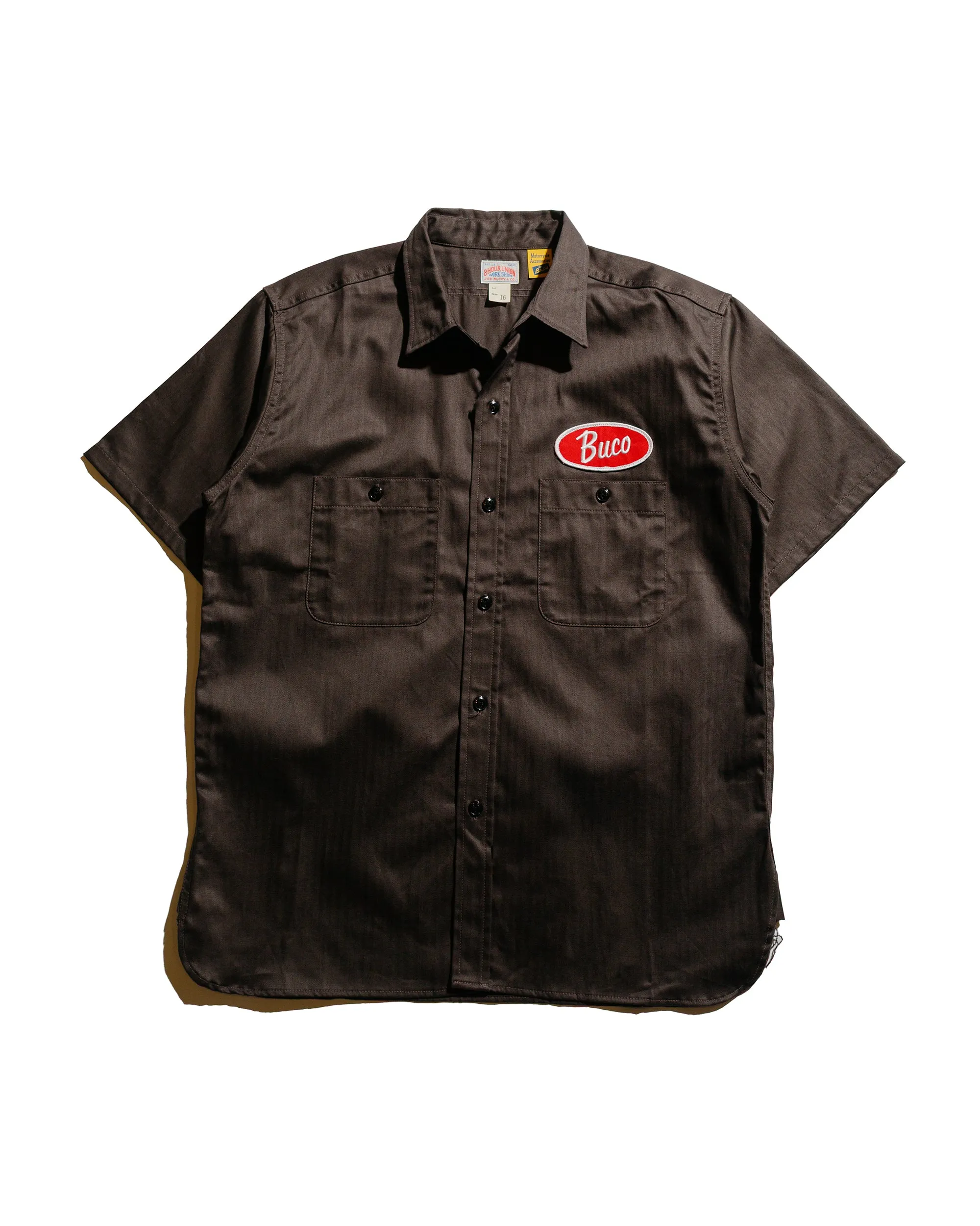 The Real McCoy's BS25001 Buco Workshirt S/S Culver City Steel sold by Lost & Found
