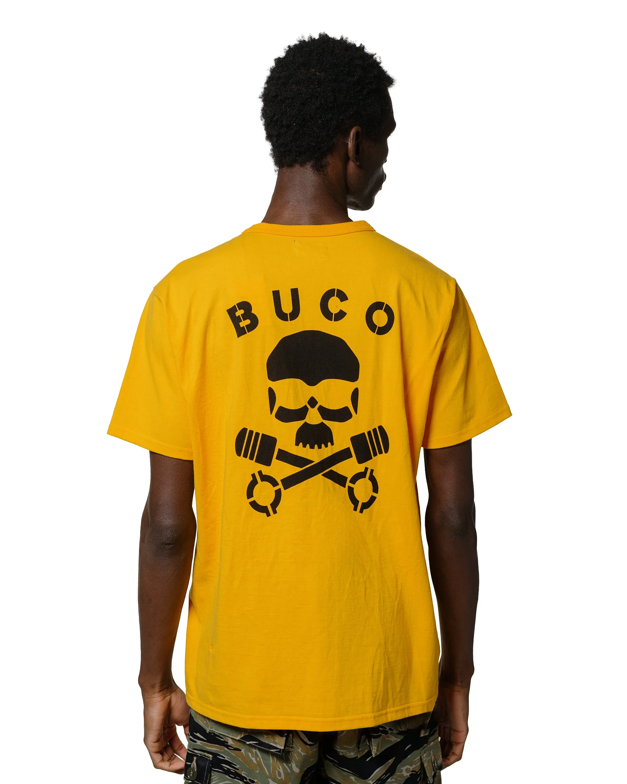 The Real McCoy's BC25003 Buco Tee / Skull Piston Yellow sold by Lost & Found product image thumbnail 3