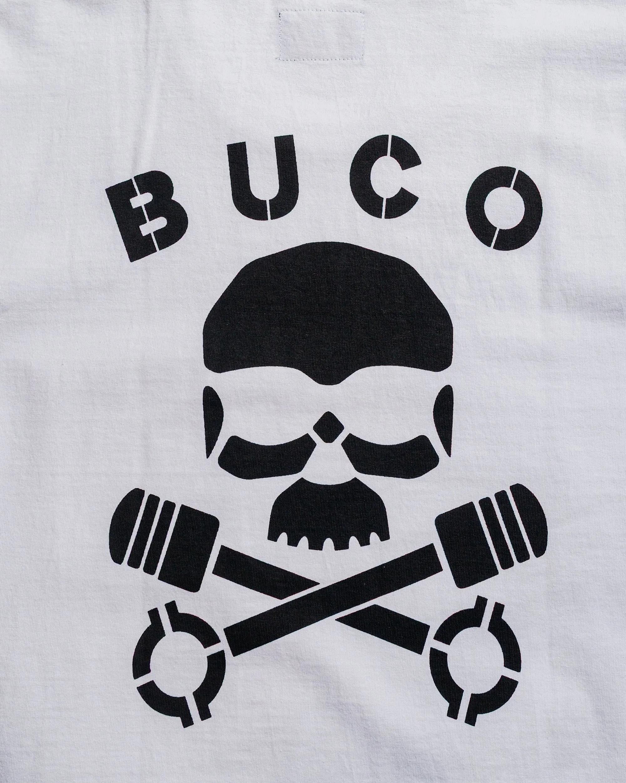 The Real McCoy's BC25003 Buco Tee / Skull Piston White sold by Lost & Found product image thumbnail 4