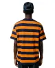 The Real McCoy's BC24002 Buco Stripe Tee S/S Orange/Navy sold by Lost & Found