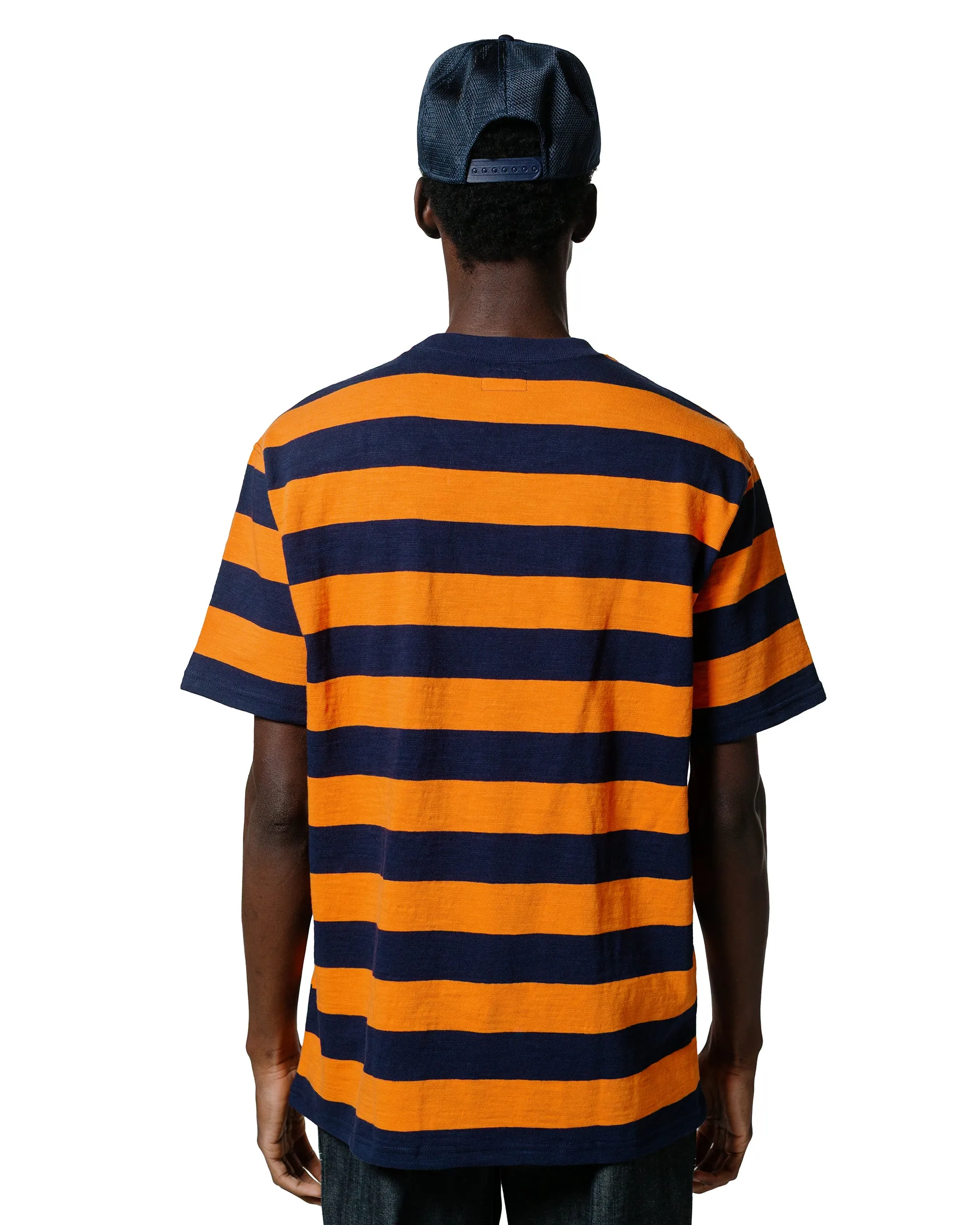 The Real McCoy's BC24002 Buco Stripe Tee S/S Orange/Navy sold by Lost & Found product image thumbnail 3