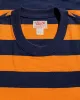 The Real McCoy's BC24002 Buco Stripe Tee S/S Orange/Navy sold by Lost & Found