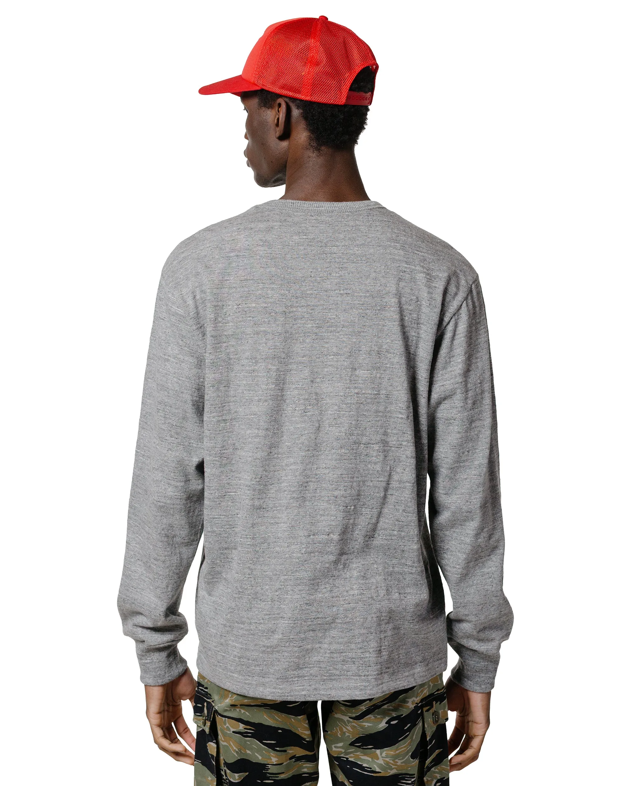 The Real McCoy's MC21109 Athletic L/S T-Shirt / Loop-Wheel Grey sold by Lost & Found product image thumbnail 3