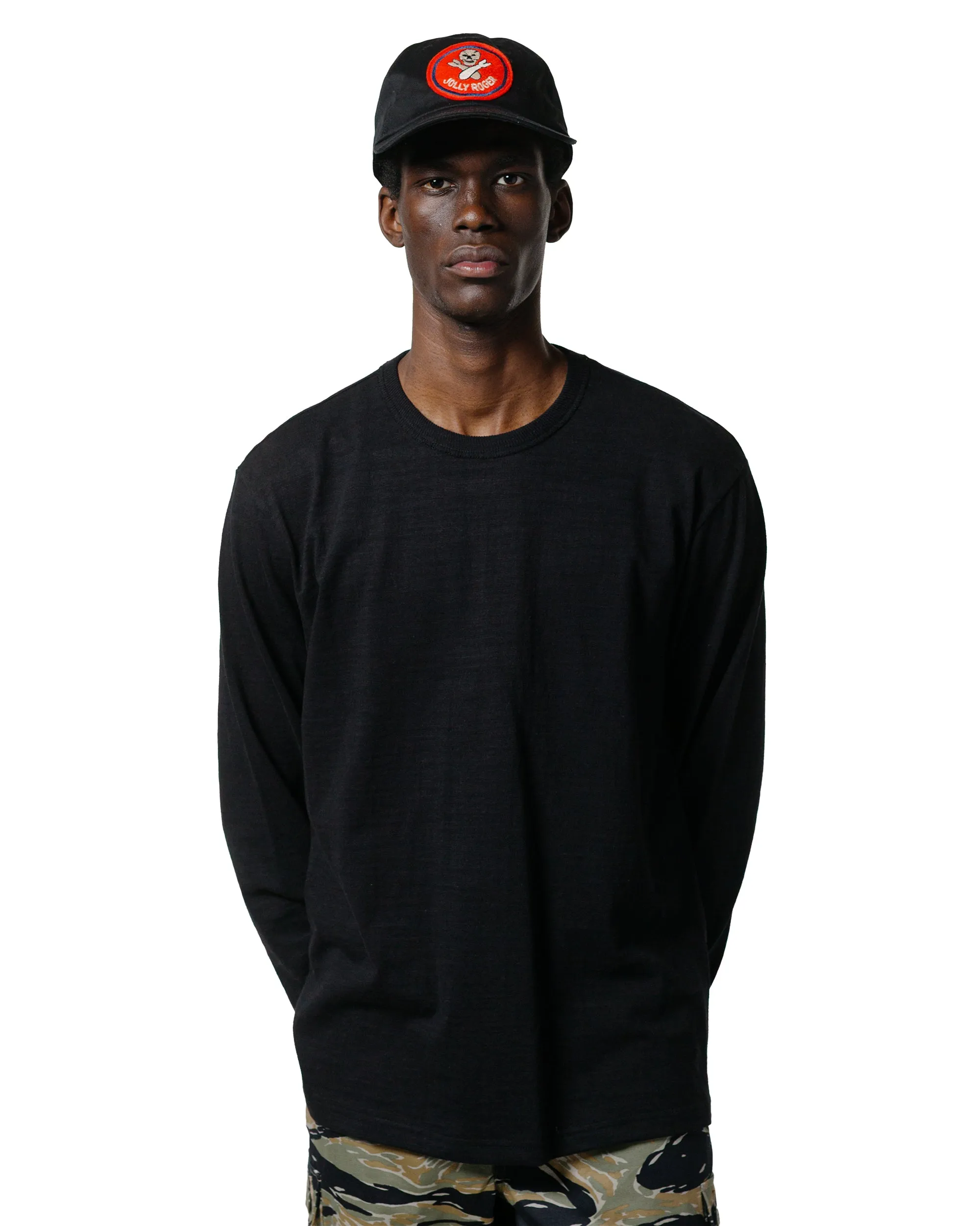 The Real McCoy's MC21109 Athletic L/S T-Shirt / Loop-Wheel Black sold by Lost & Found product image thumbnail 2